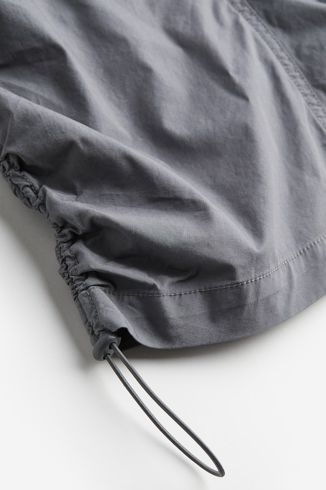 Parachute cotton skirt - Dark grey/Light beige - 5