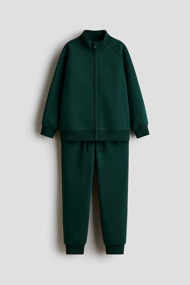 2-piece sweatshirt set - Dark green - 1