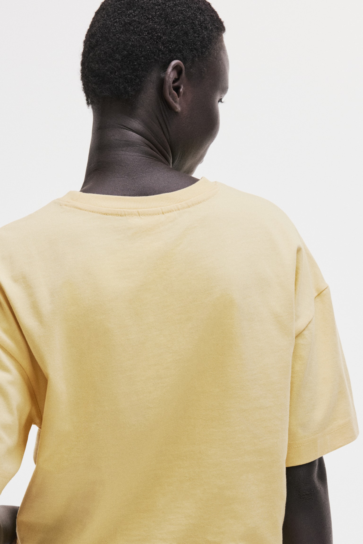 Boxy T-shirt - Yellow/Light turquoise/White/Pink/Blue-grey - 4