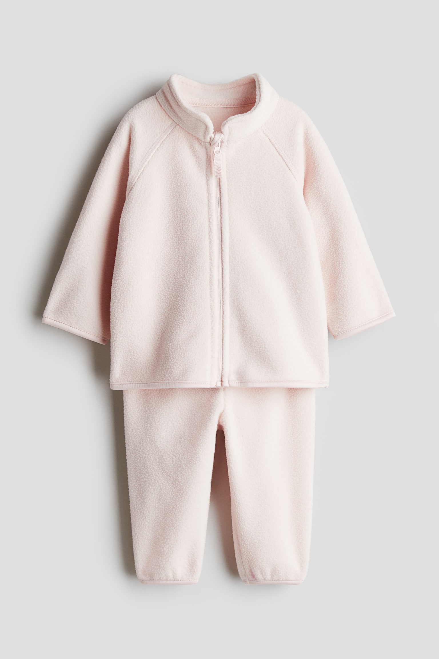 2-piece fleece set - Light pink - 1