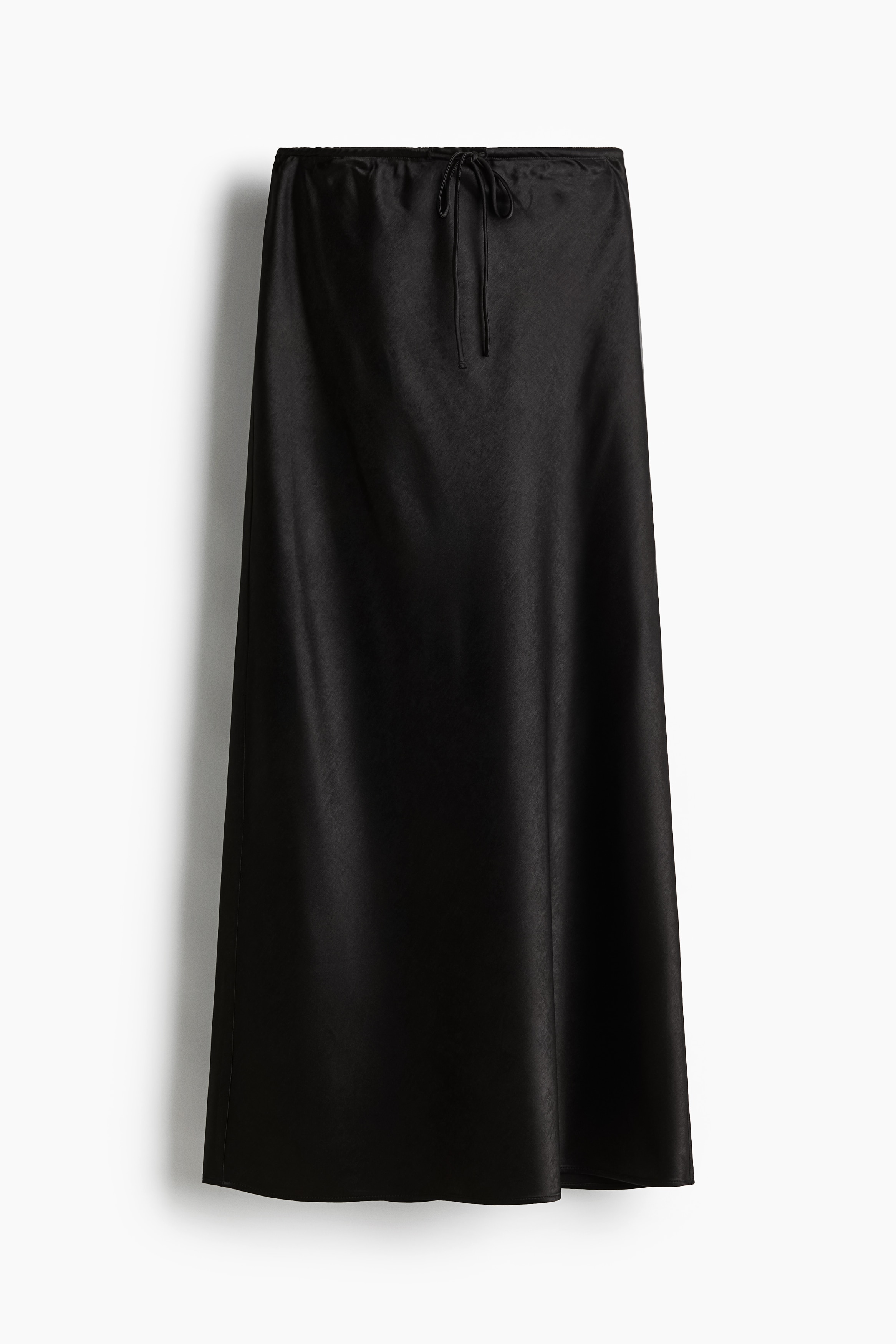 Satin Skirt with Drawstring - Black - Ladies | H&M US