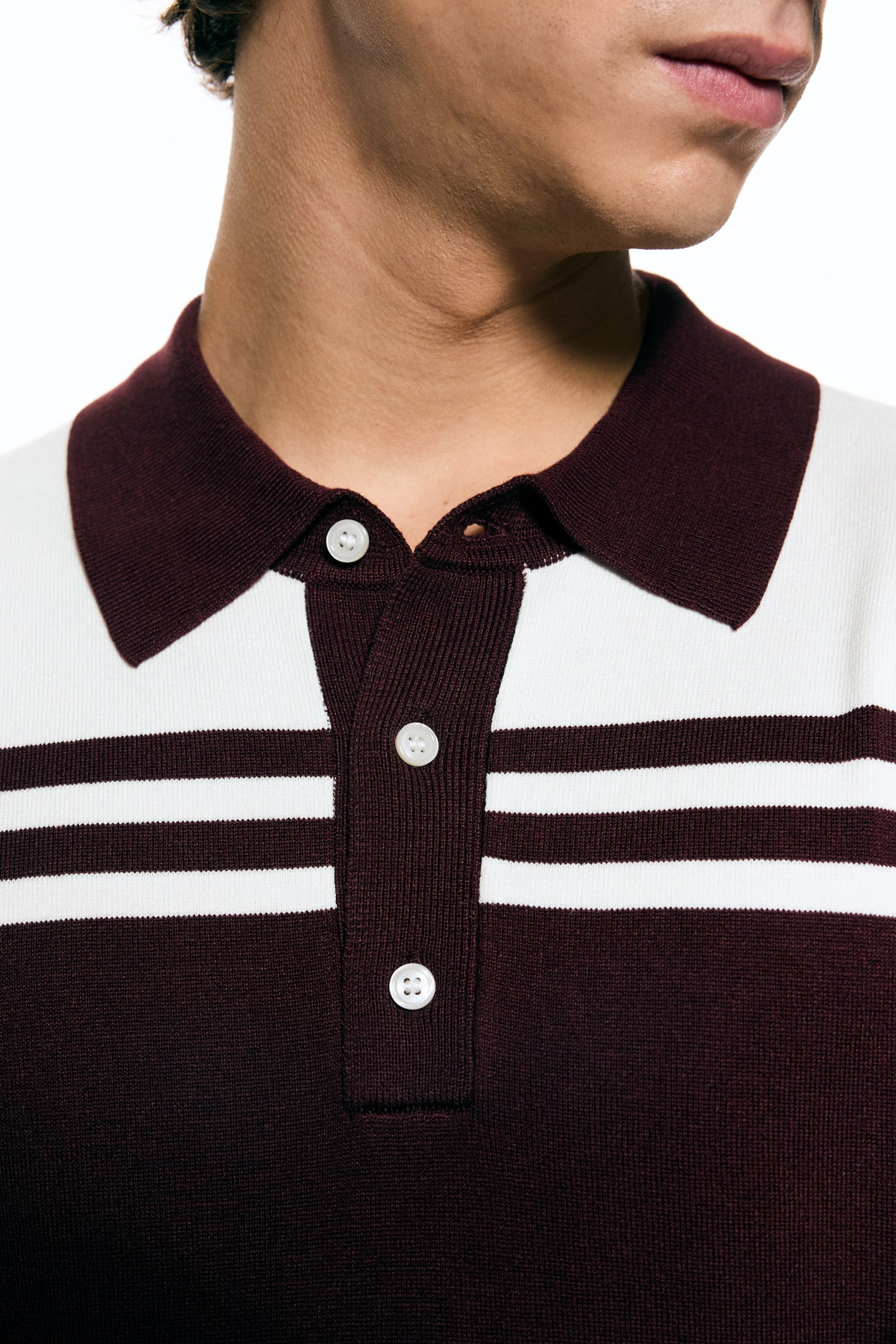 Regular Fit Polo shirt - Burgundy/Dark blue - 3