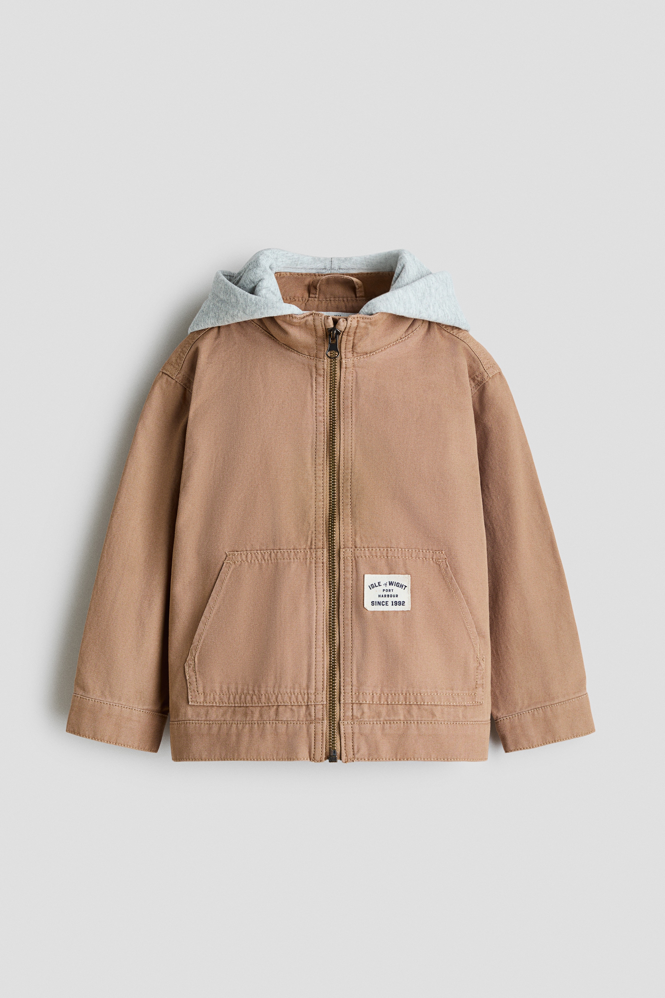H & M - Canvasjacke mit Kapuze - Beige - Kinder