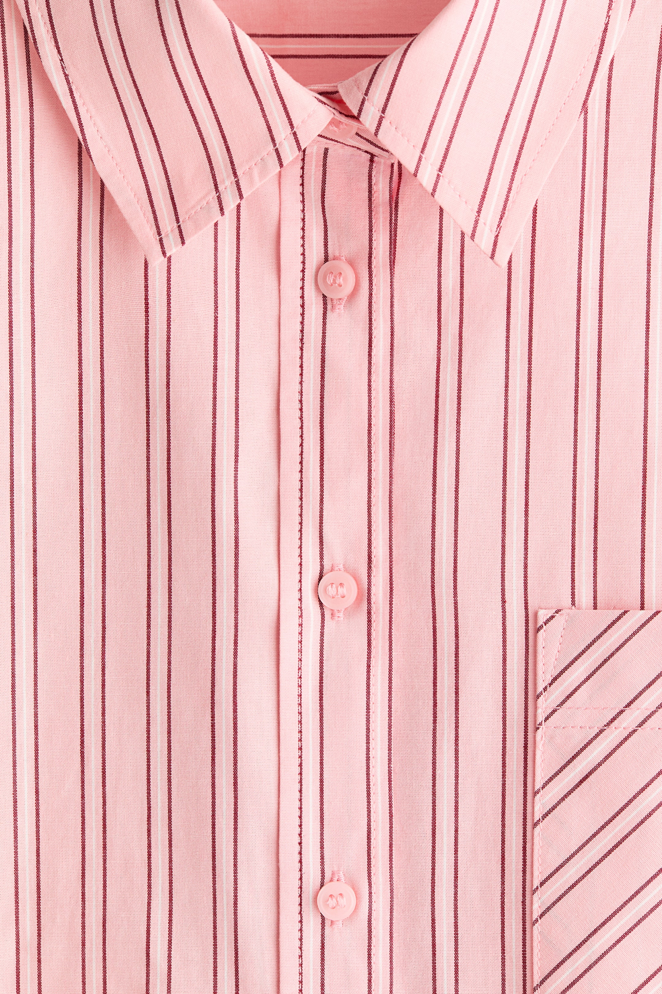 View larger image: Oversized cotton shirt - Pink/Striped - Ladies | H&M IN 2
