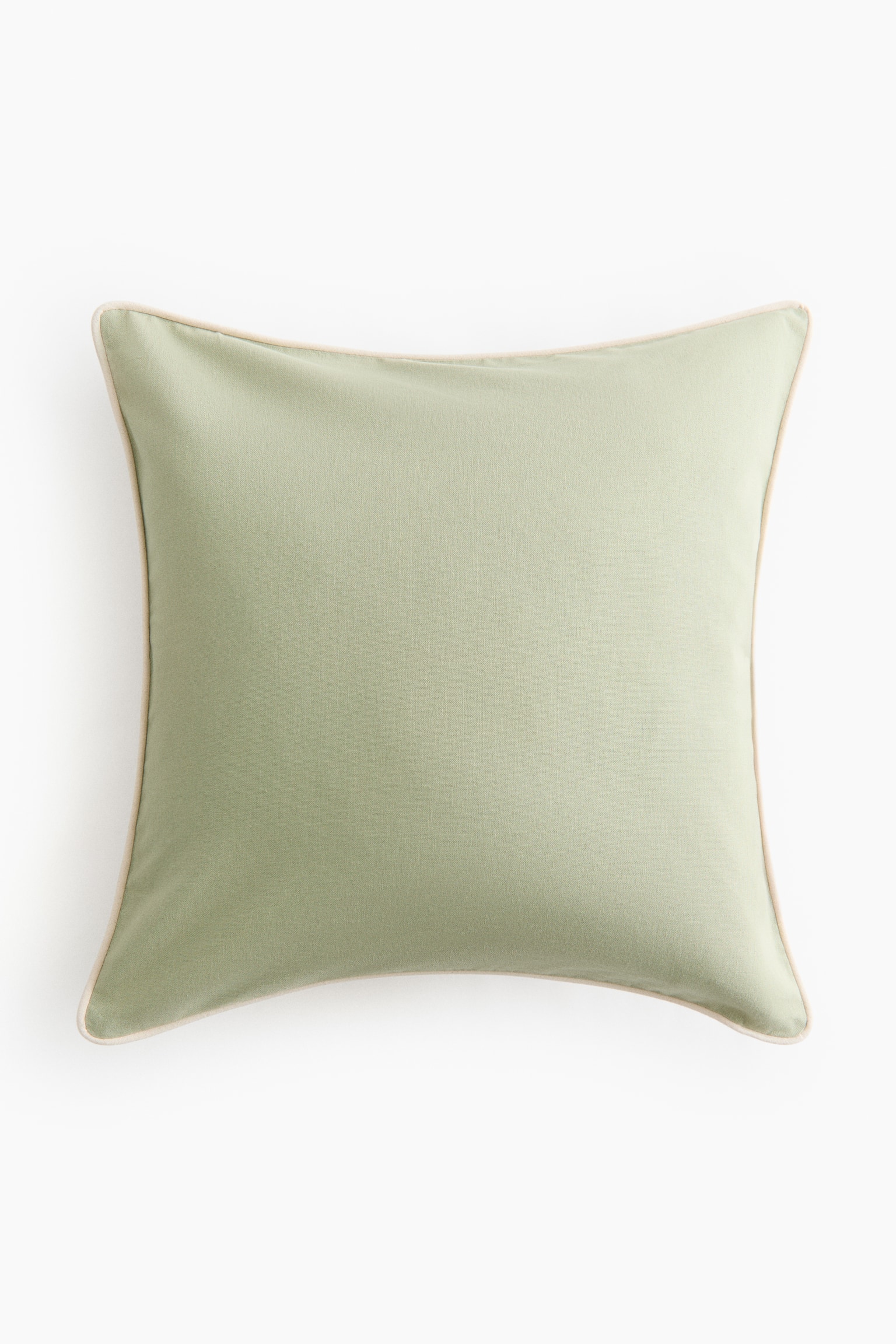 Housse de coussin en toile - Vert kaki clair/Rose/Jaune - 1