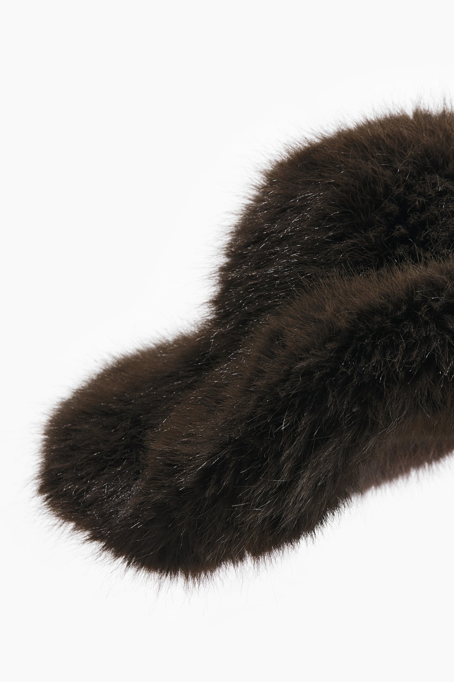 毛茸帽 - 深咖啡色/咖啡色 - 2