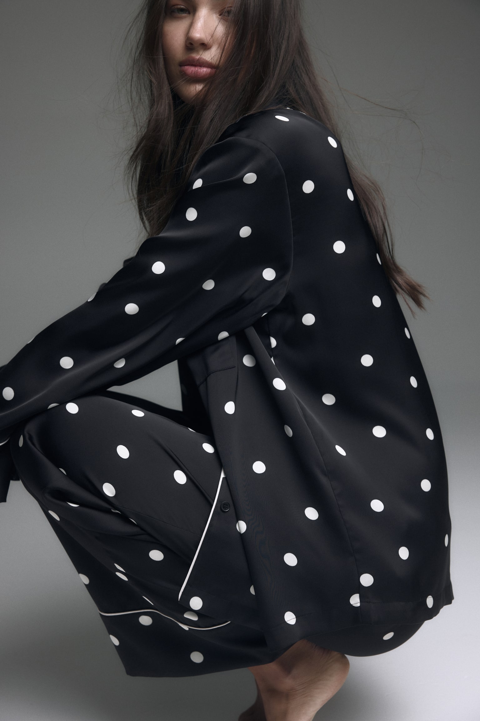 Satin pyjamas - Black/Polka dot/Dark blue/Light blue/Striped - 3