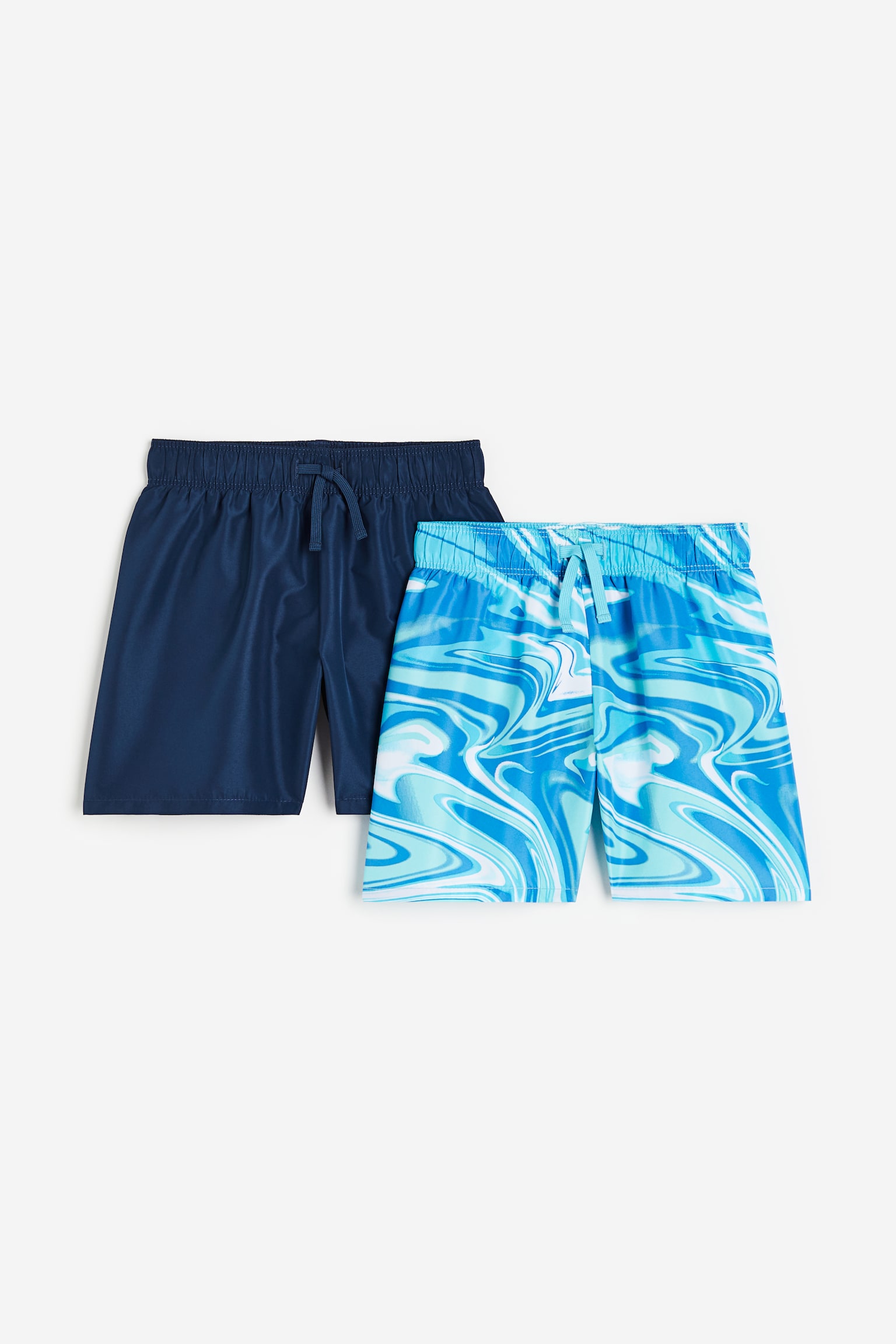 2-pack Boardshorts - Navy blue/Marbled - 1