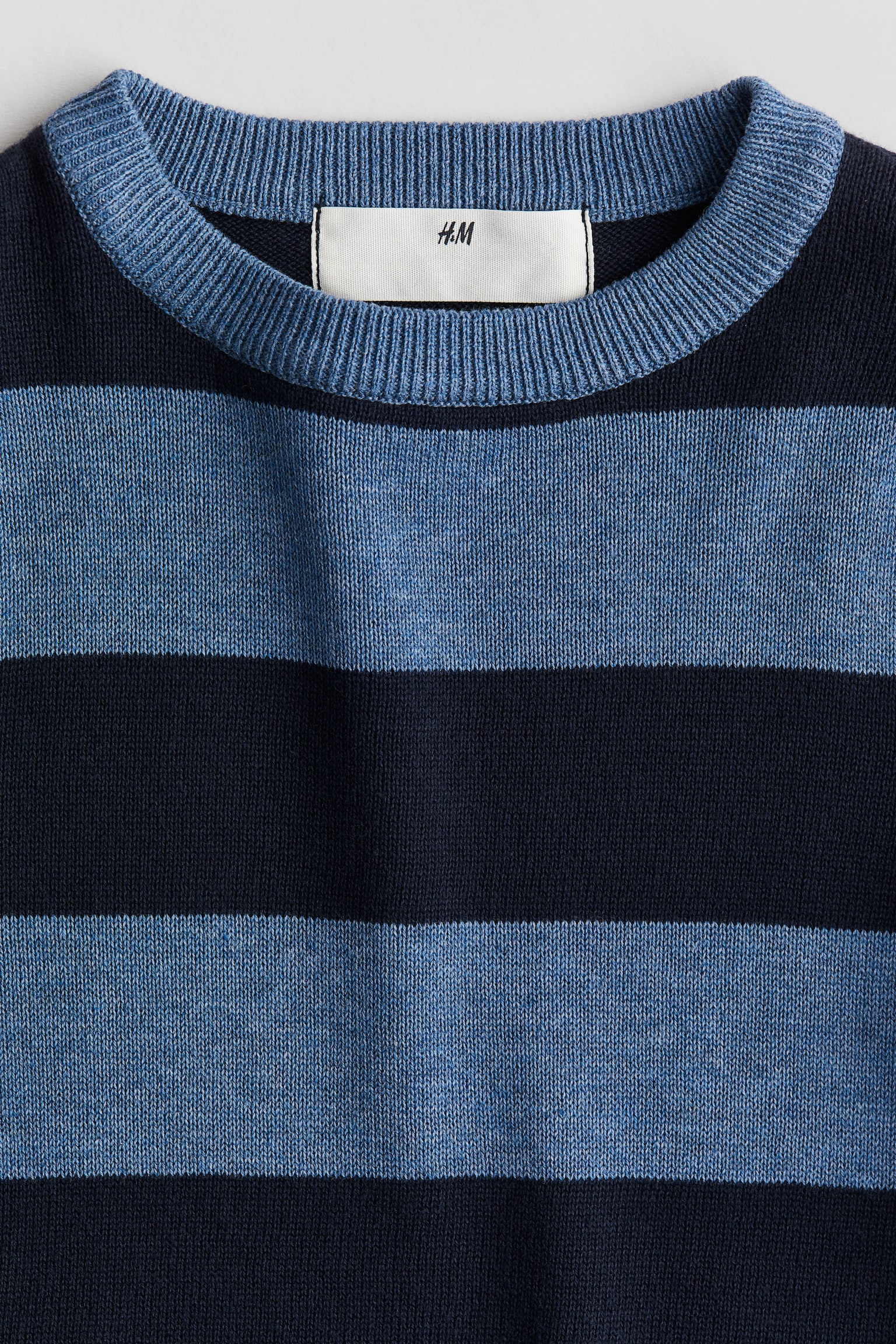 Cotton jumper - Navy blue/Striped/Grey marl/Dark grey/Striped/Navy blue/White striped/Dark green/Dark blue/Red/Green/Striped/Cream/Spotted/Khaki green - 2