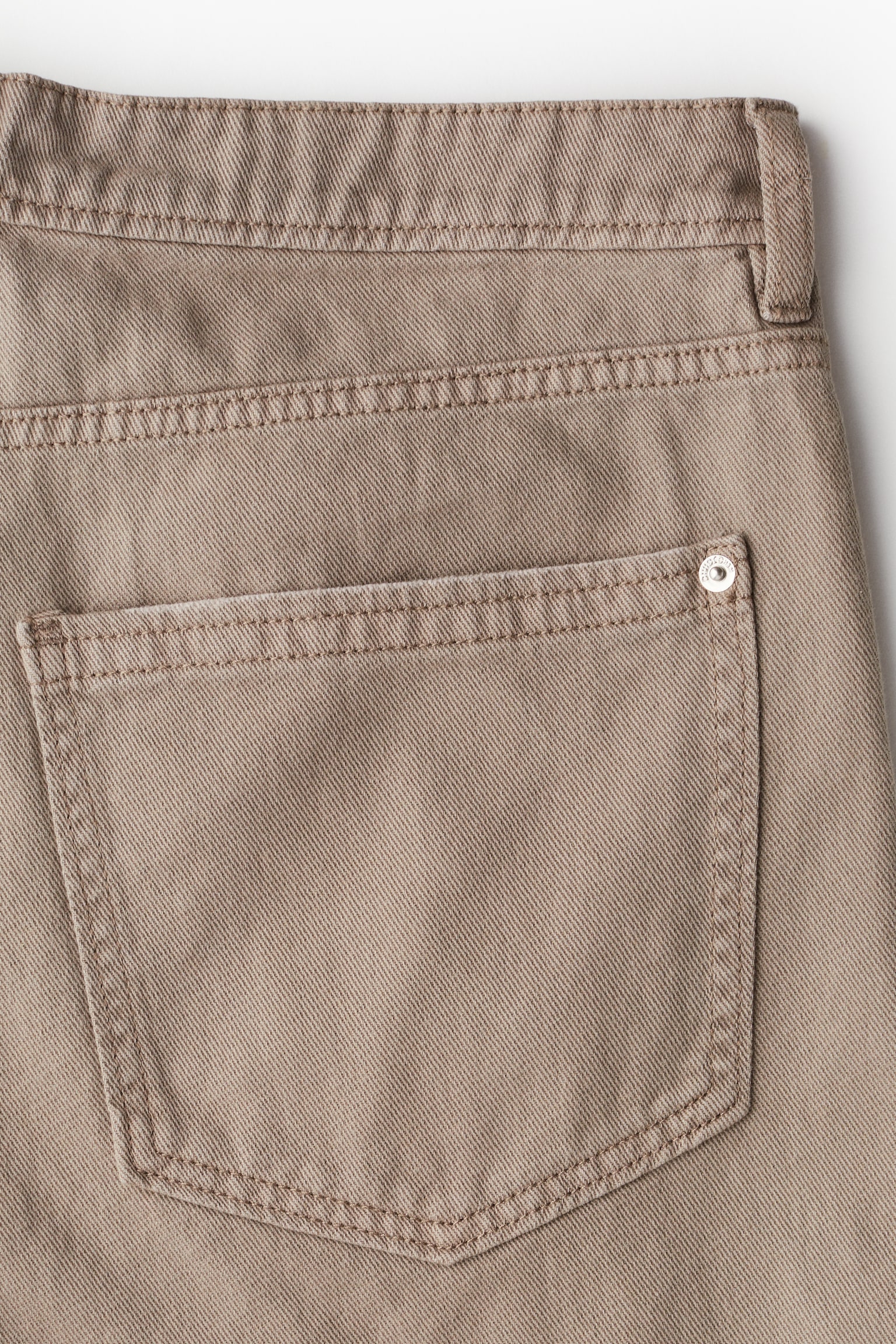 Knee Length Twill Shorts - Greige/Cream/Black - 5