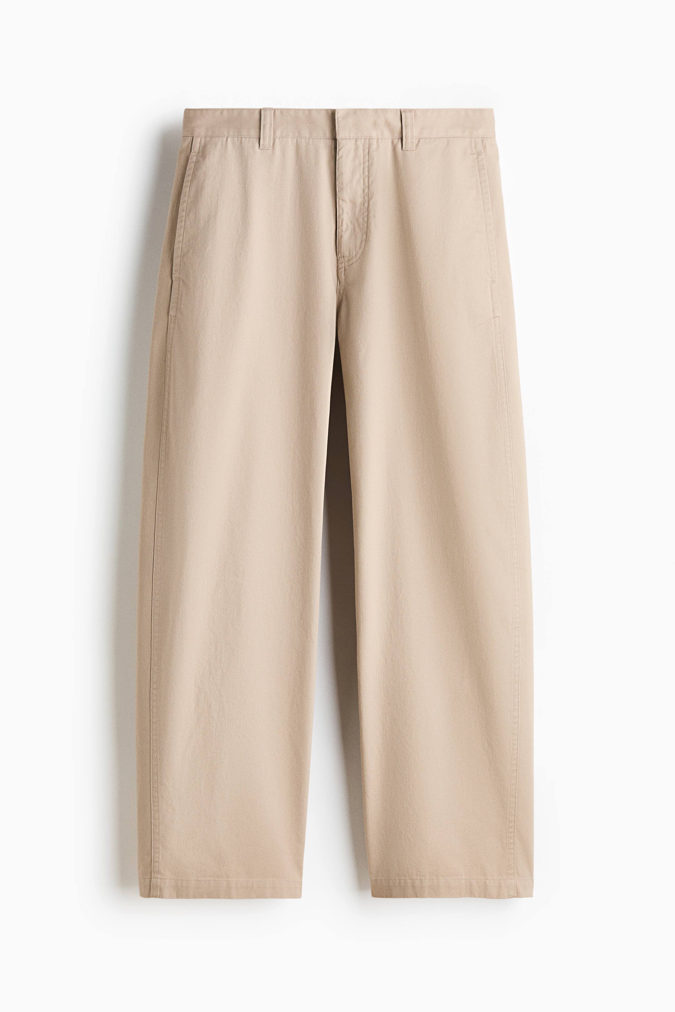 Переглянути збільшене зображення: Штани-бочки чінос Relaxed Fit - Beige - Men | H&M UA 1