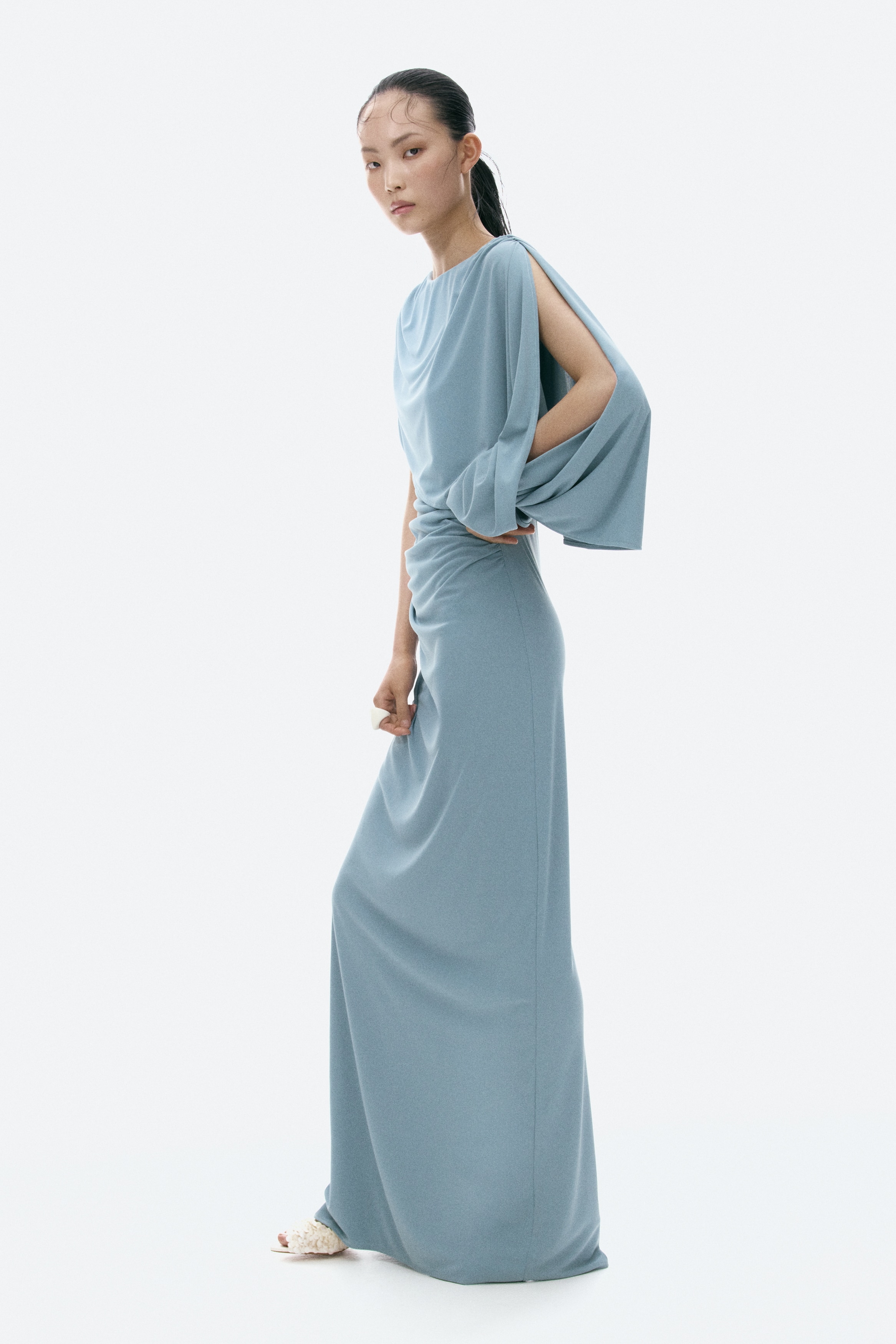 white christmas dresses Starchild Kimono Sleeve Maxi Dress Military / S/M