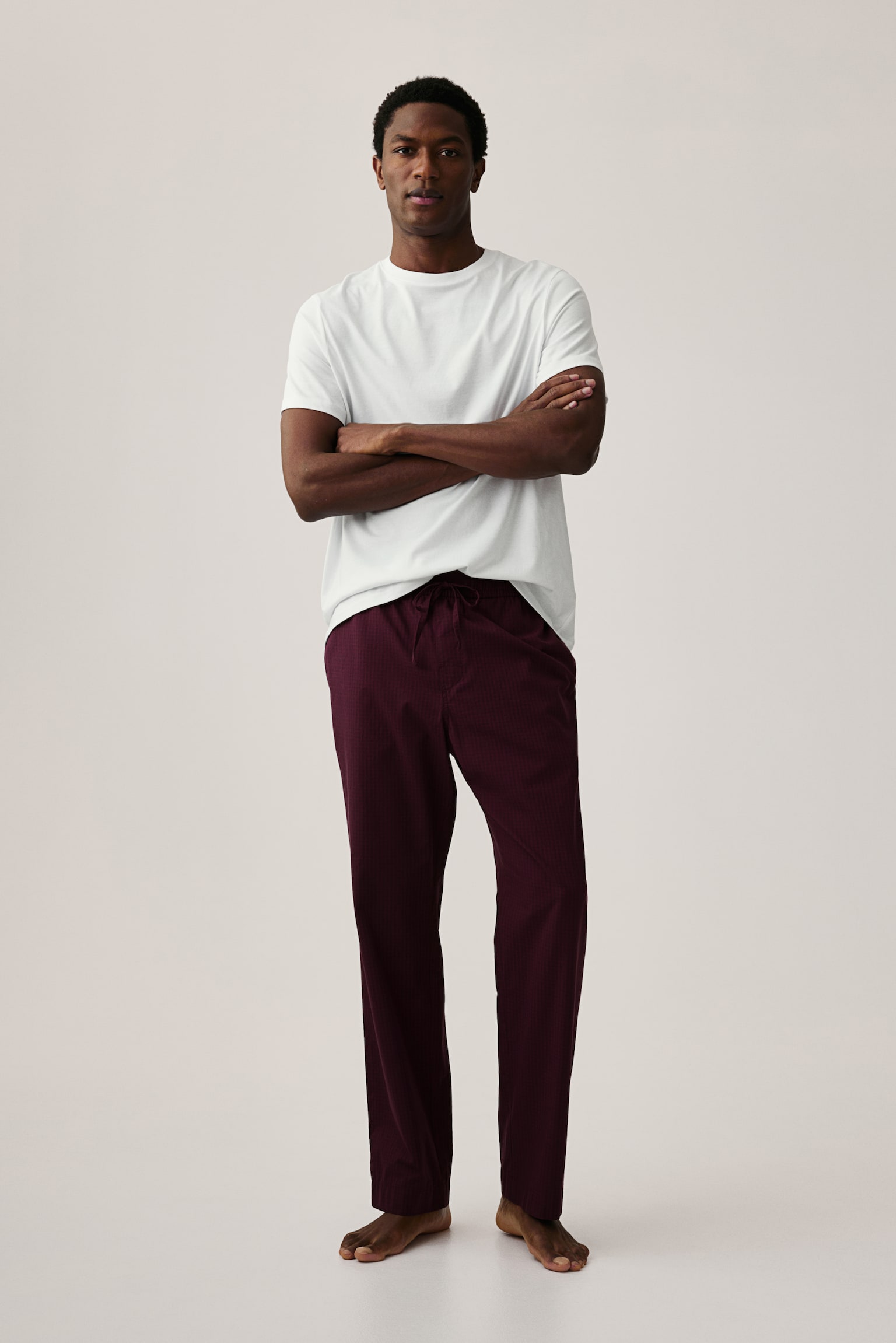 Relaxed Fit Poplin trousers - Red/Checked/Dark blue/Striped/Black/Checked/Dark blue/Checked/Dark grey/Checked/White/Checked - 4