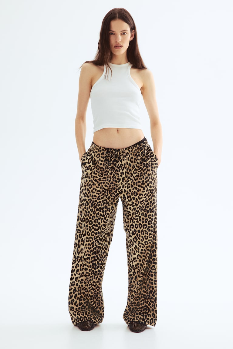 Pantalone Pantaloni Leopardati H&m Outfit Pantaloni Maculati