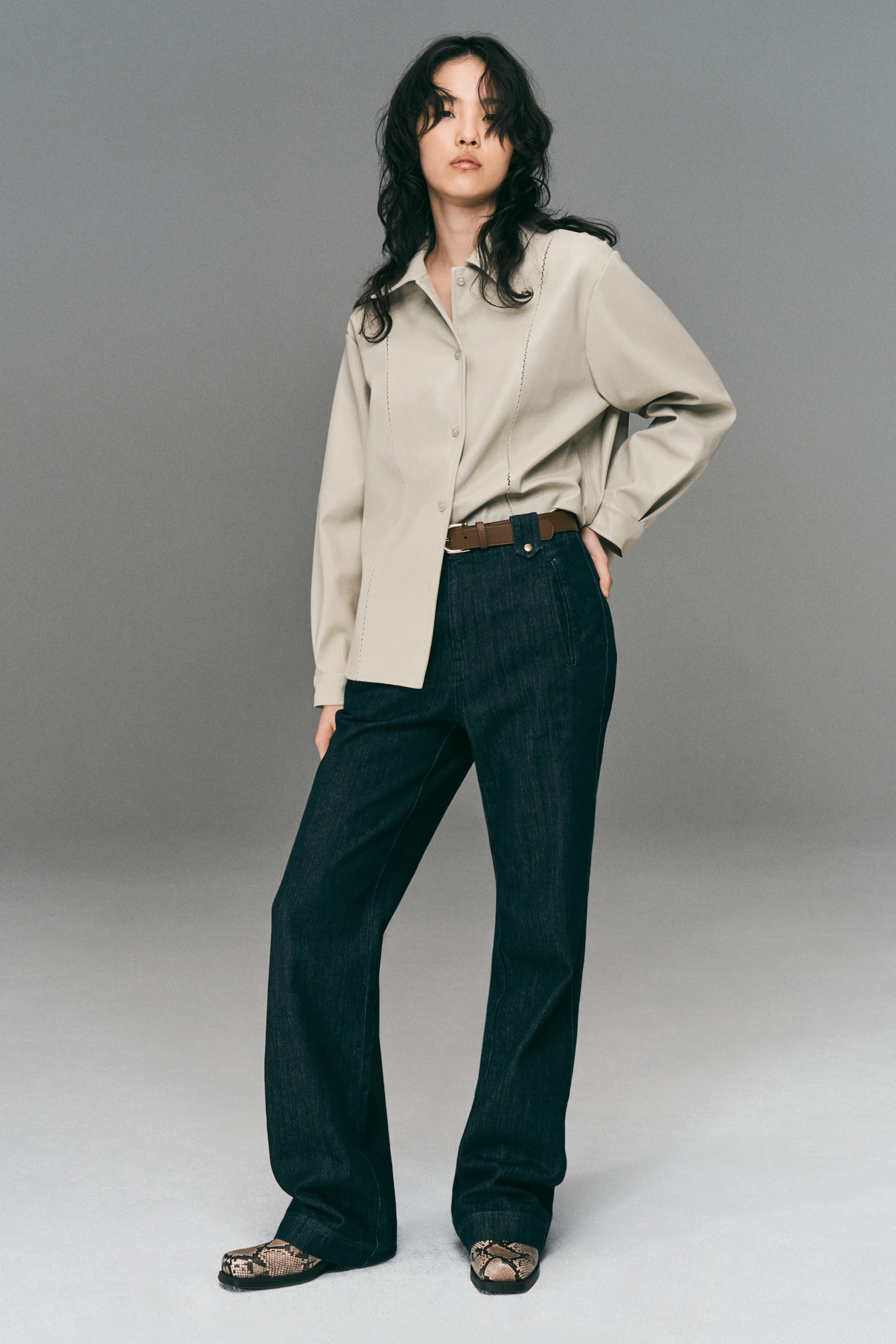 코티드 셔츠 - 라이트 베이지 - 5