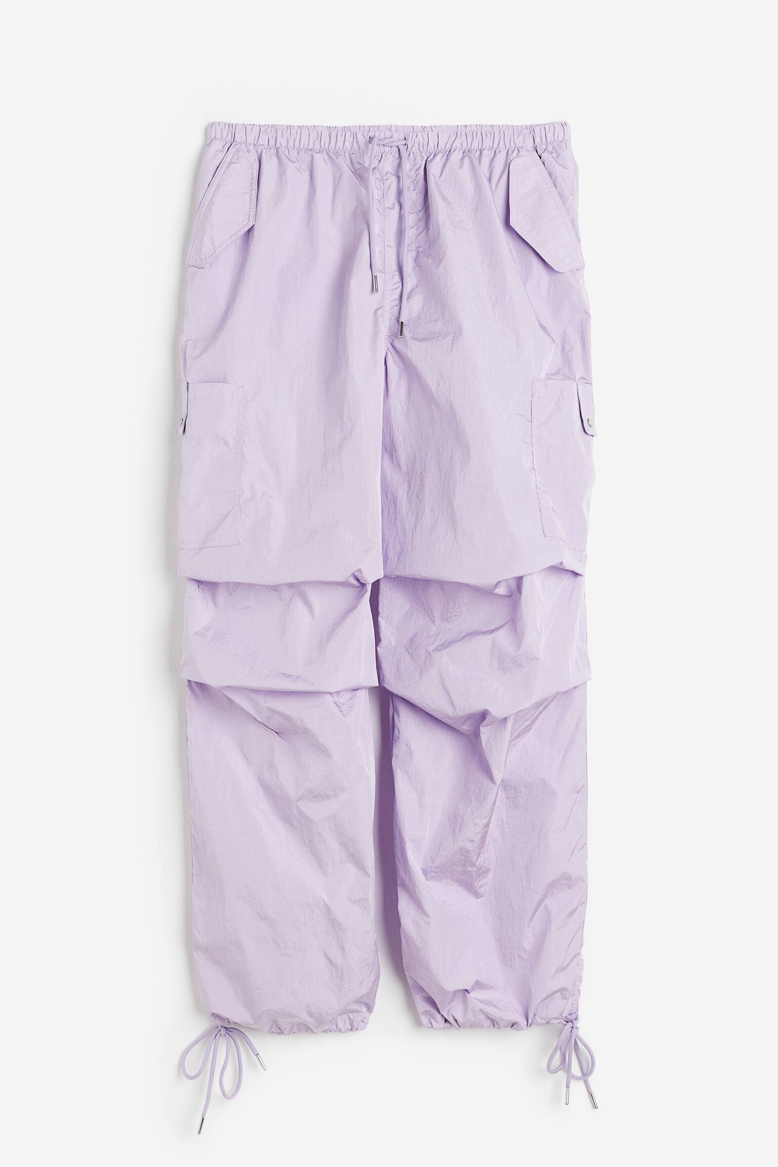 Nylon parachute trousers - Light purple