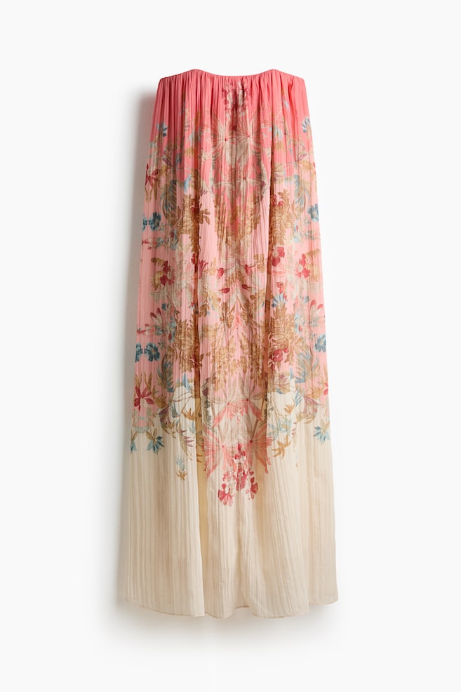 Bandeaukleid in A-Linie - Rosa/Geblümt - 1