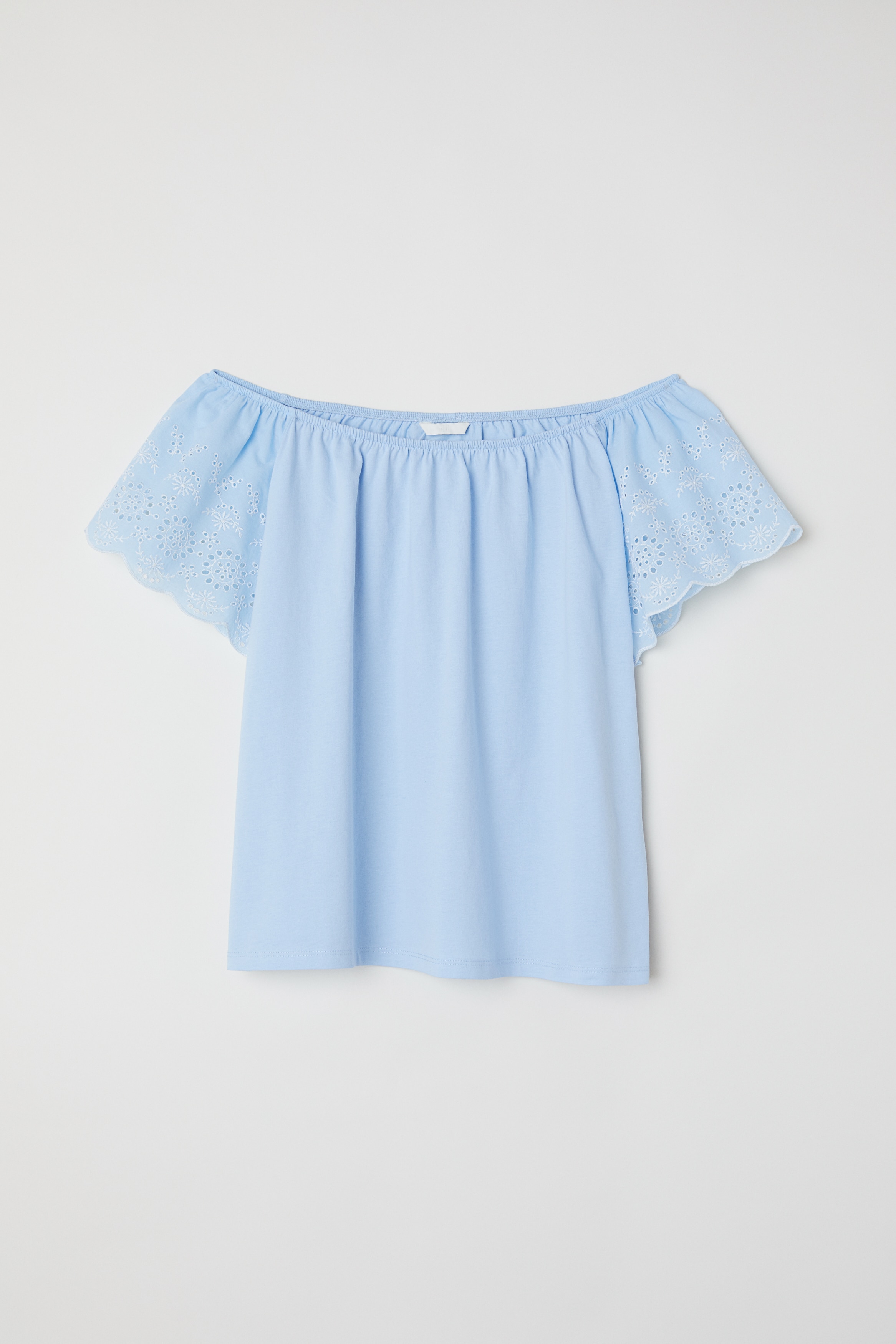 Haut Crop Top H&M Jaune à Rayures Blanches - Taille M - Manches Courtes - Neuf Sans Étiquettes
