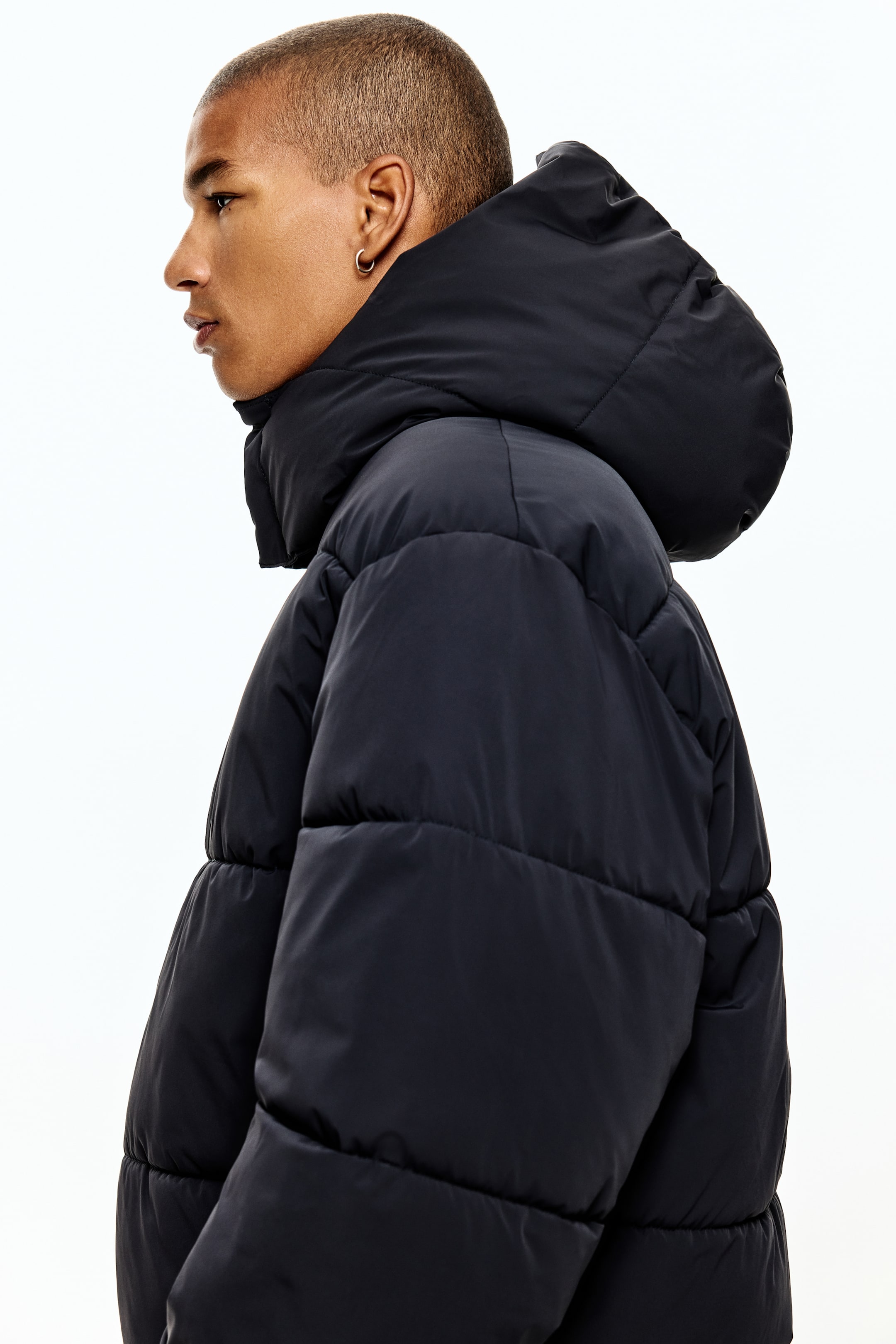 Ampliar la imagen: Chamarra puffer repelente al agua - Azul oscuro - Men | H&M MX 4