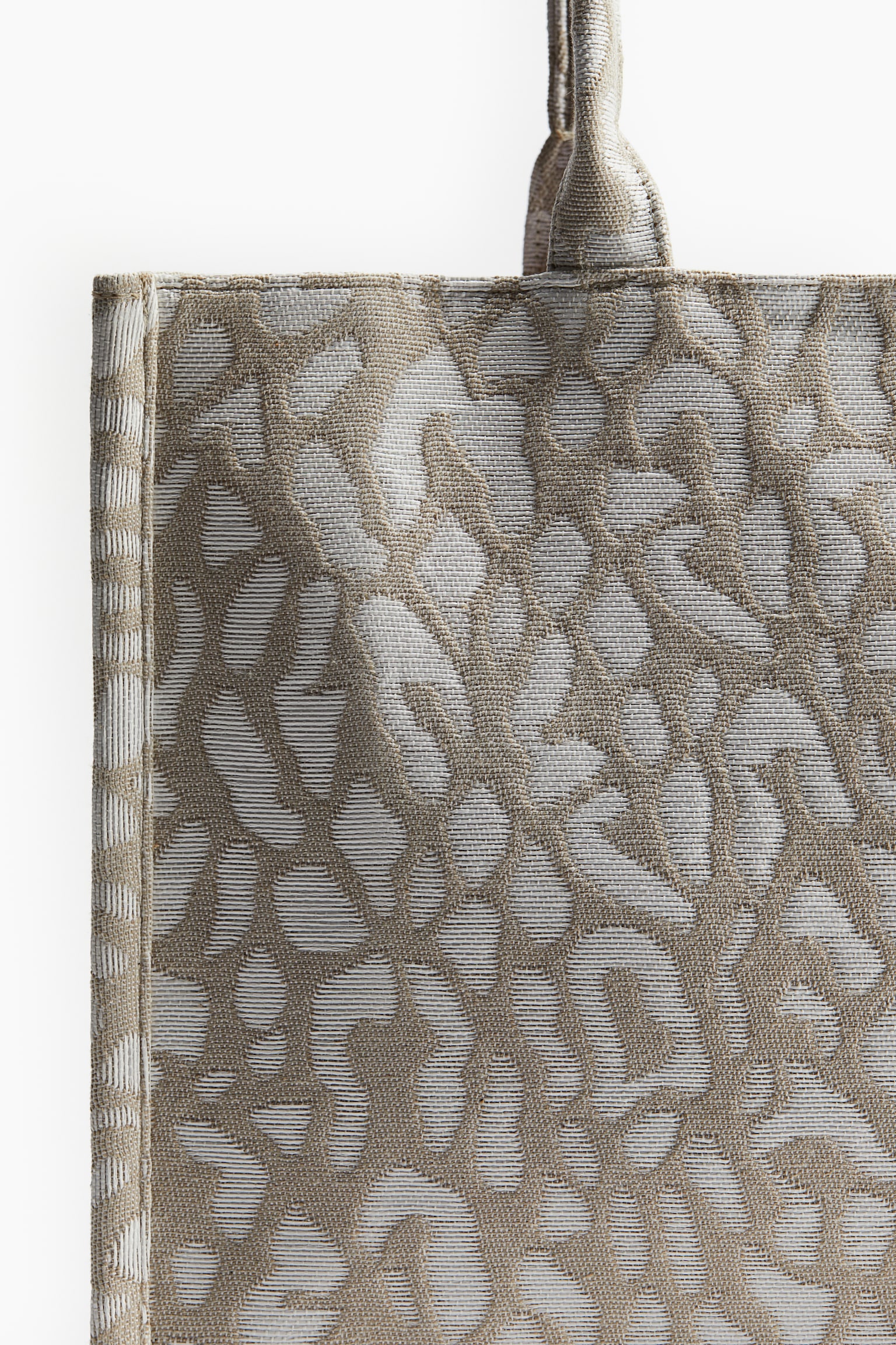 Jacquard-weave shopper - Beige/Leopard print - 3