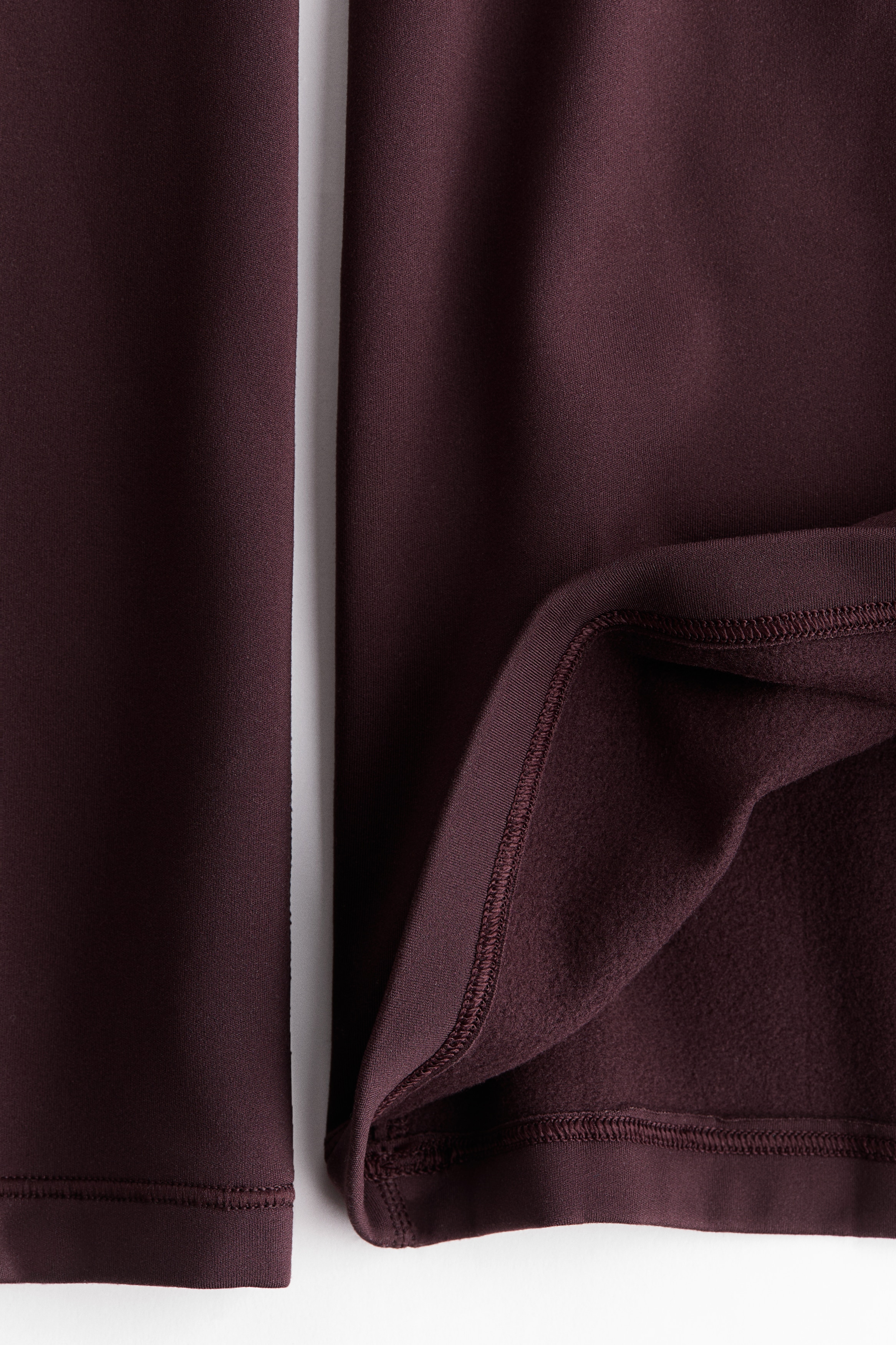 Women's Chocolate plum Flared Sports Fleece Leggings with SoftMove