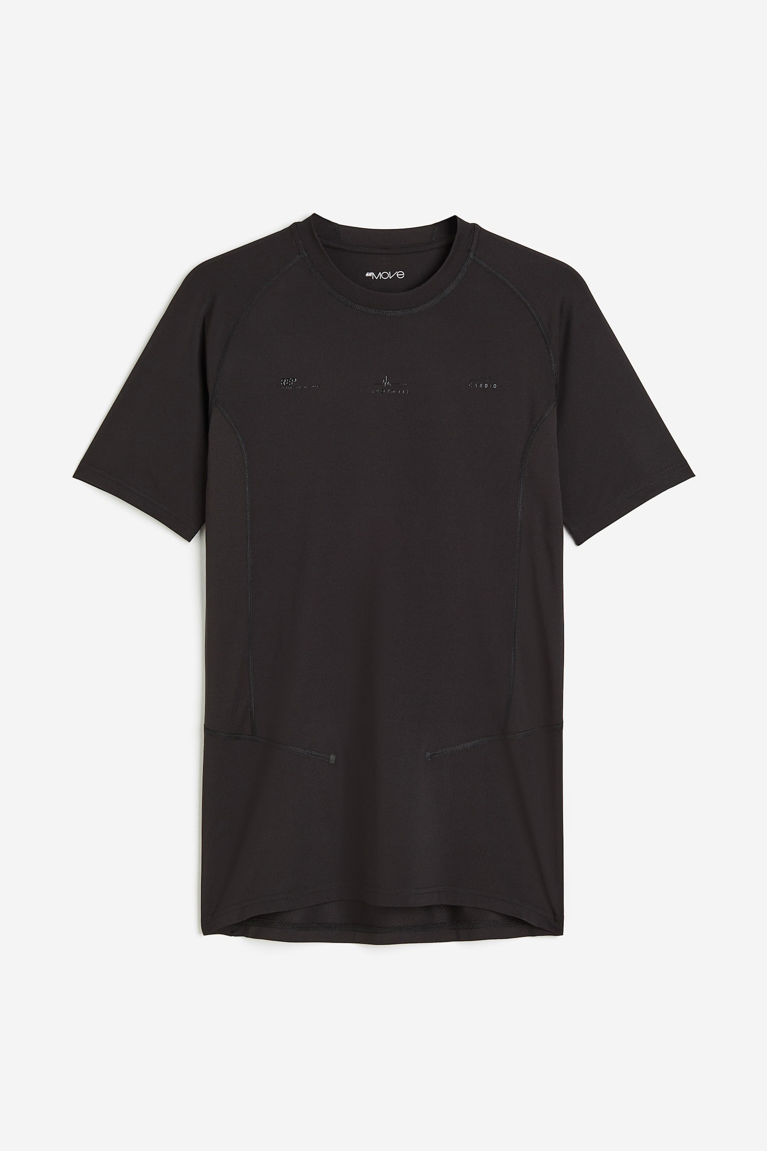 DryMove™ Activewear Tee - Black/Dark grey/White/Dark grey/Pattern - 1