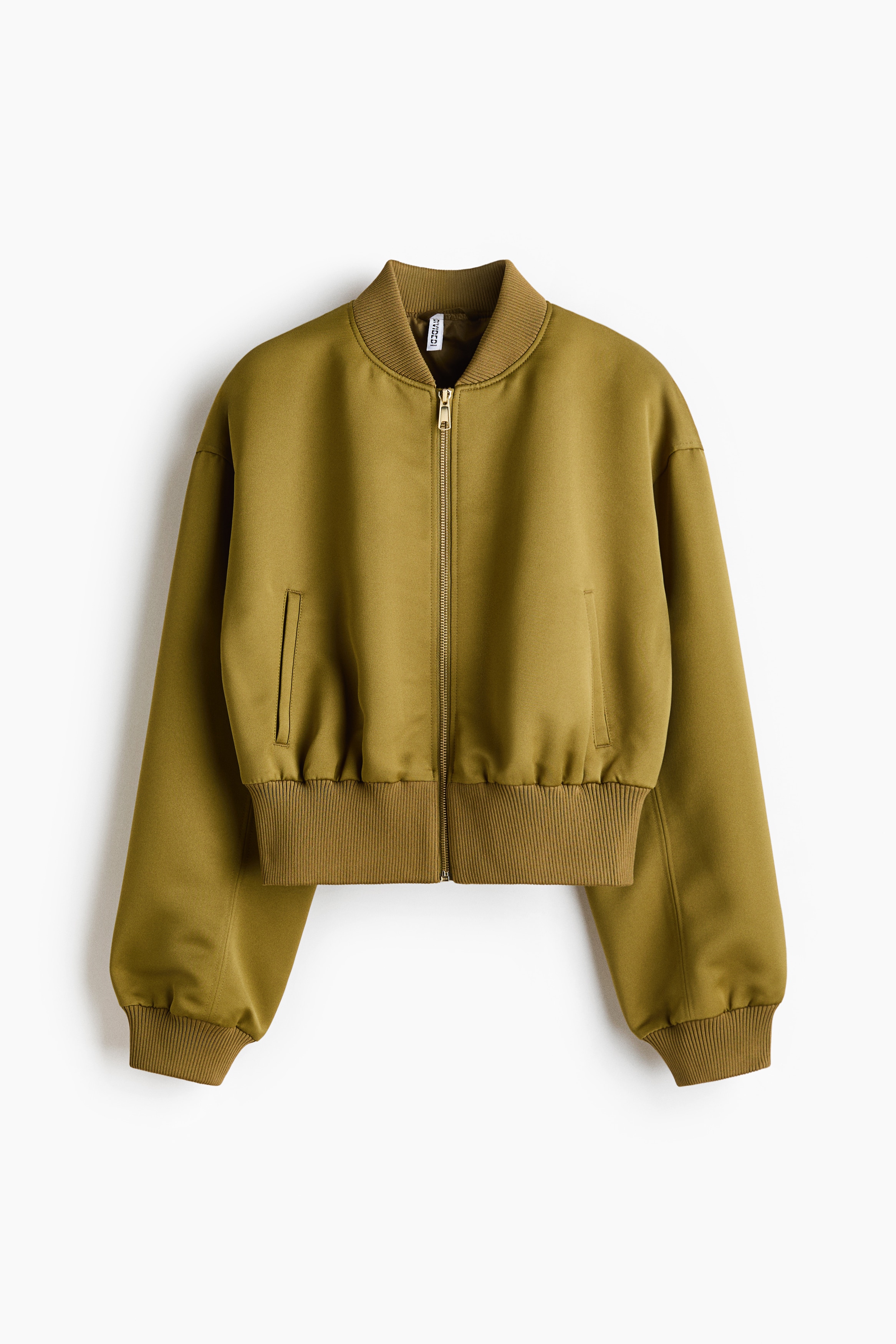 Bomber jacket - Golden olive/Dark brown