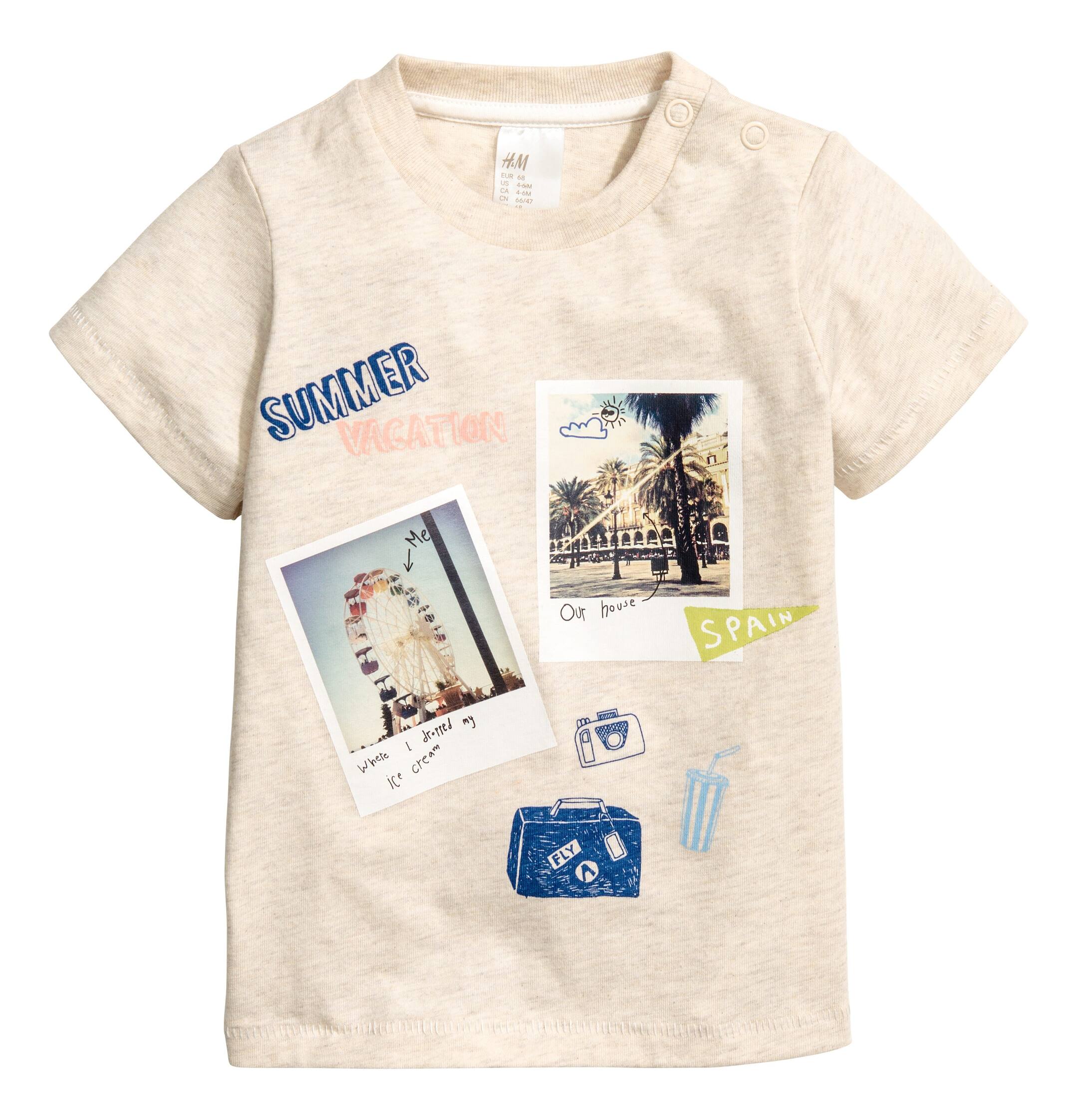 View larger image: Cotton T-shirt - Light beige marl - Kids | H&M GB 1