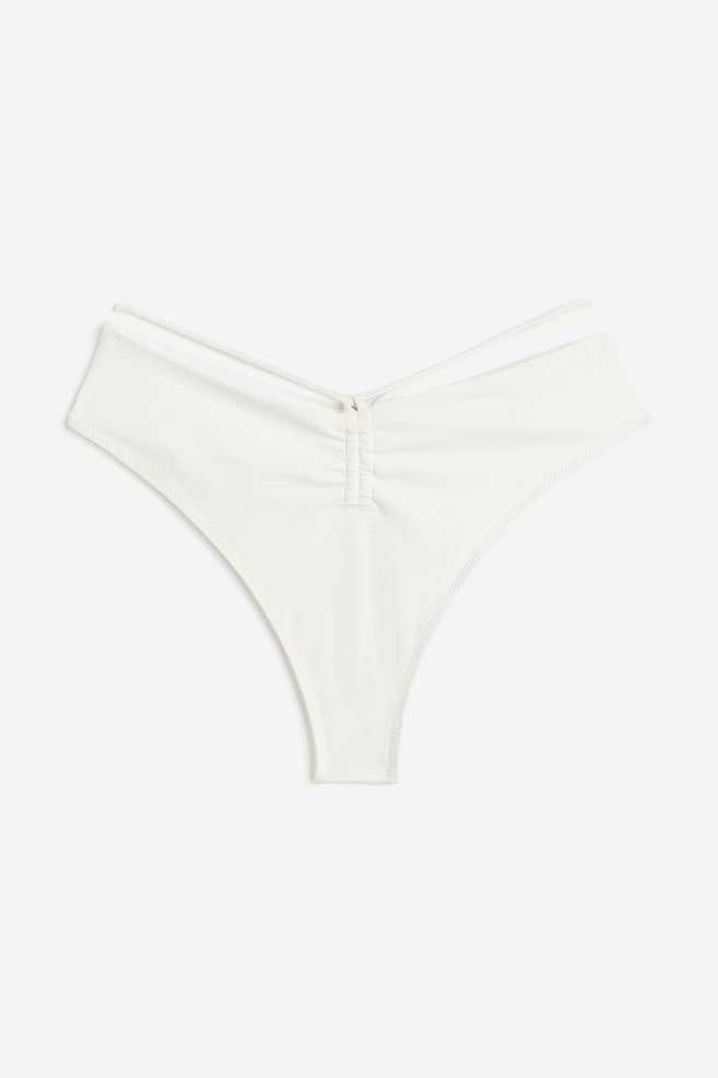 Slip bikini brazilian - Bianco/Verde kaki scuro/Nero - 2