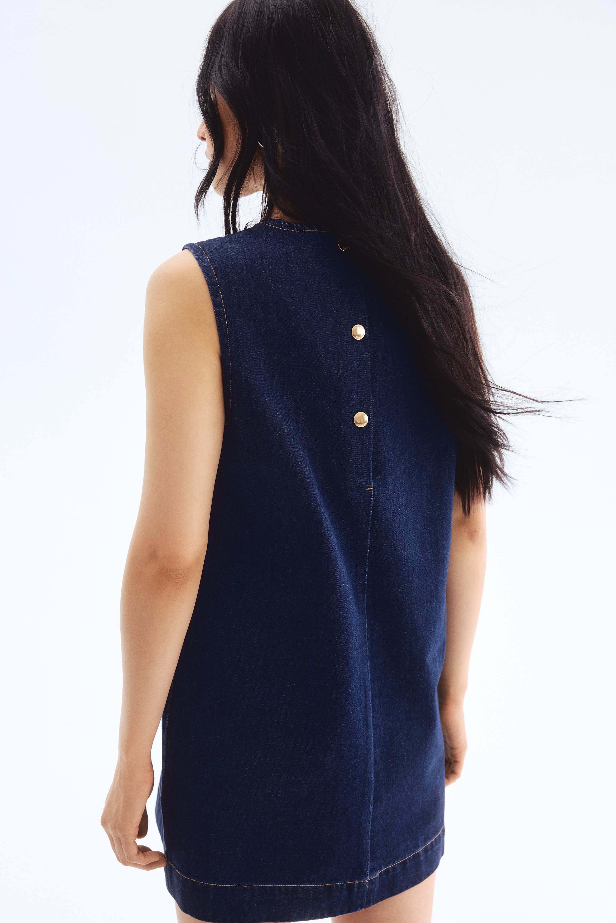 Denim shift dress