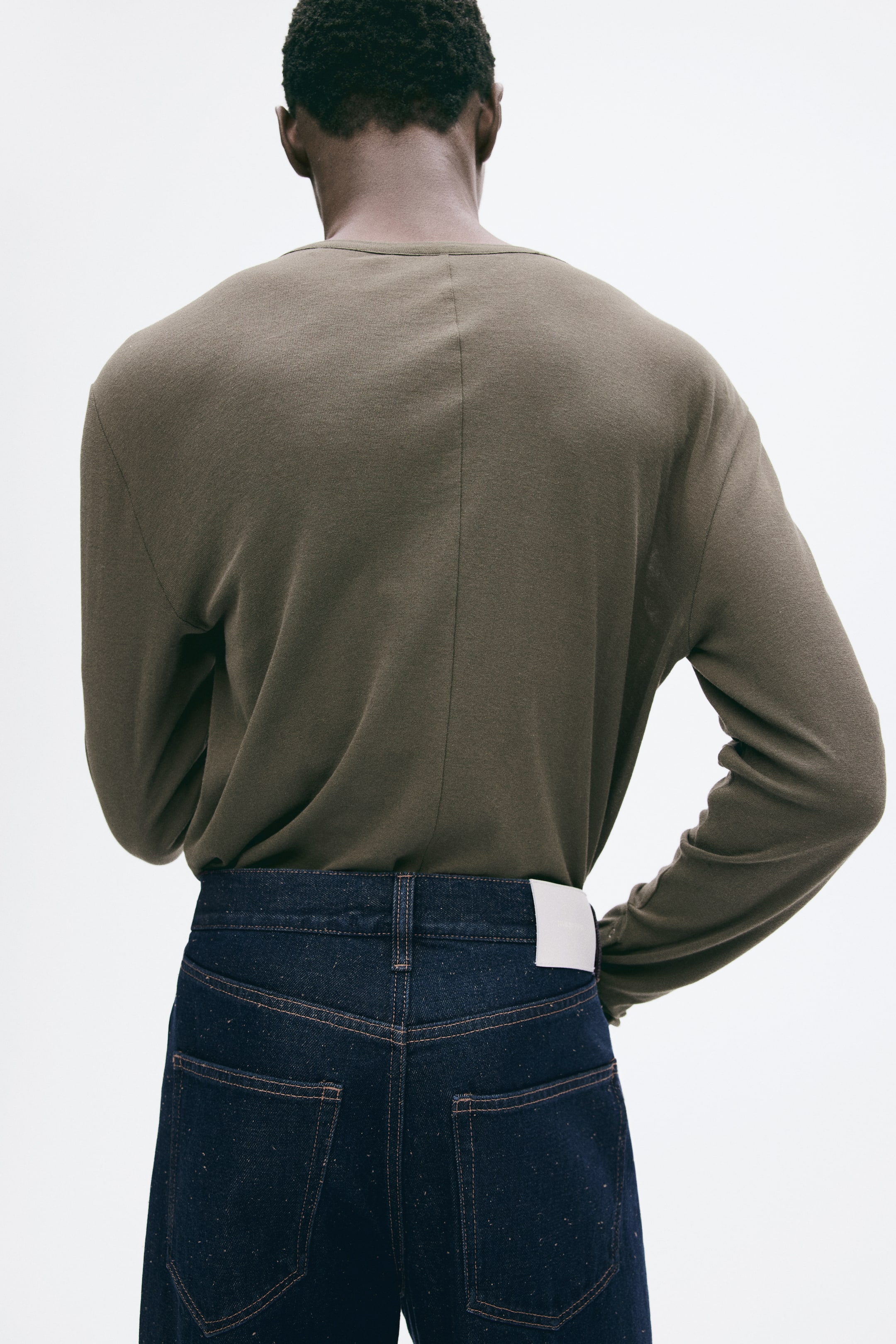 Slim-Fit Cotton Henley Shirt