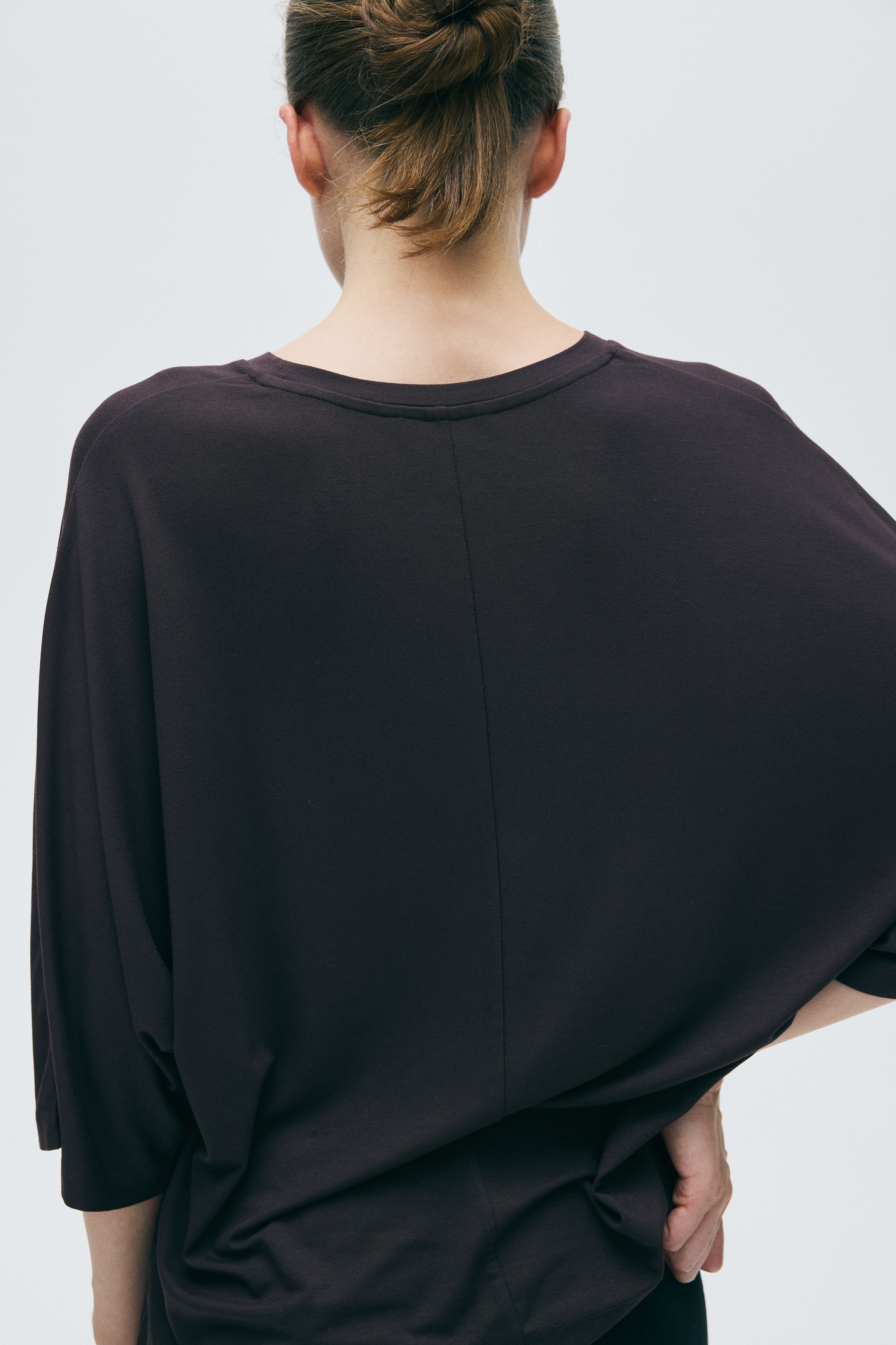 Batwing-Sleeved Viscose Top - thumbnail 4