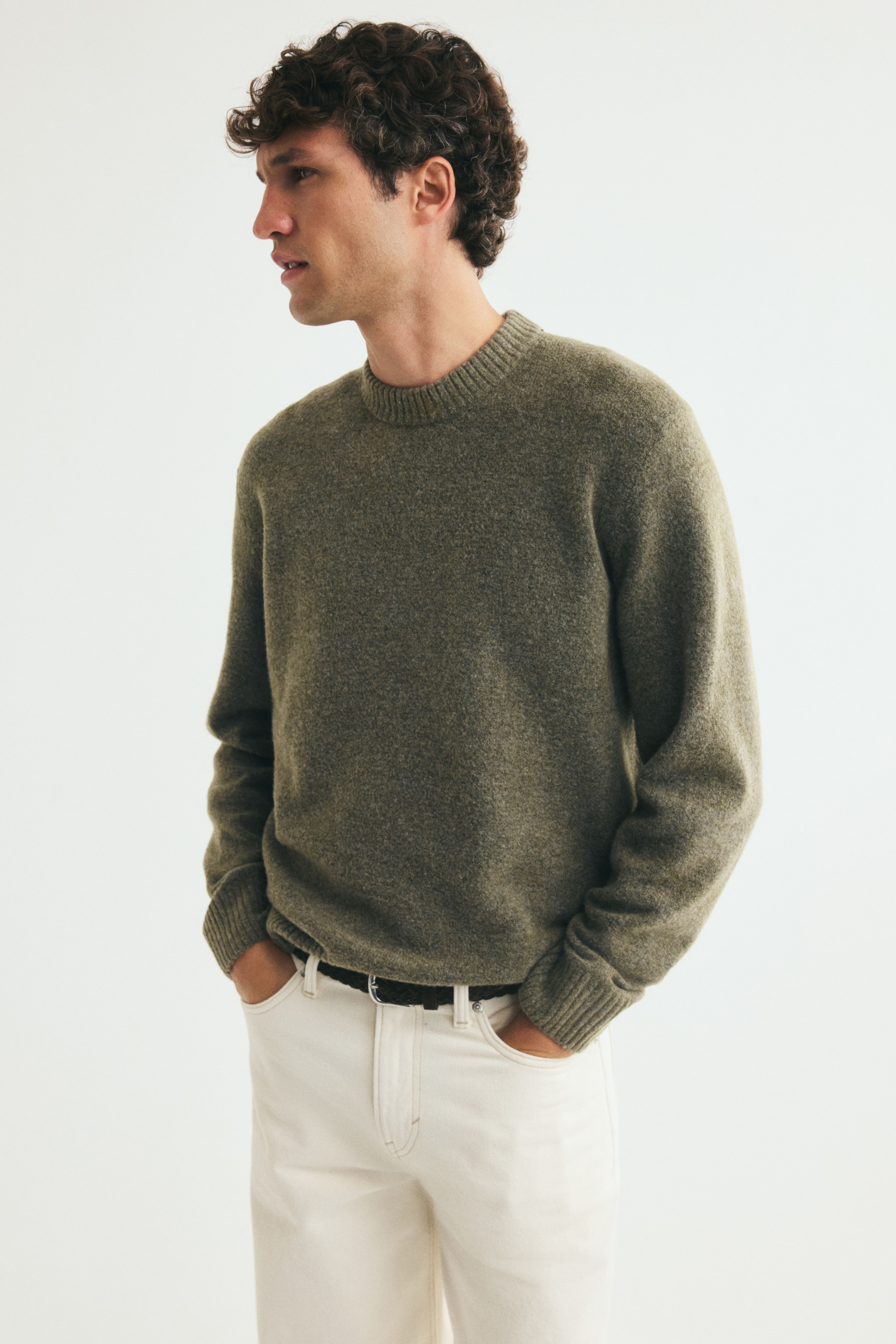 Regular-Fit Brushed Sweater
