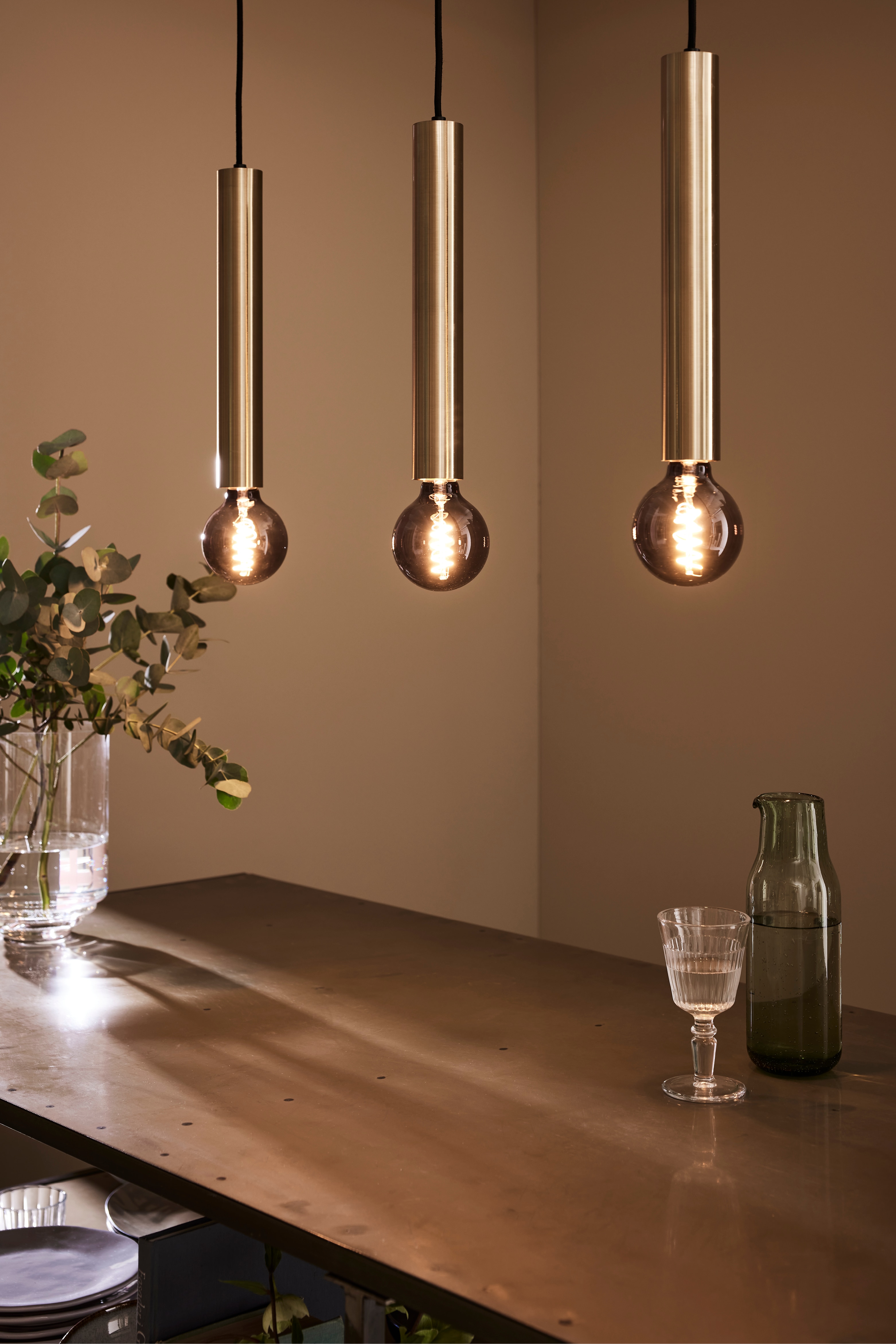 Sencillo Loftlampe - Brass/Black