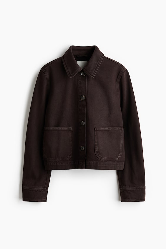 Женские куртки H&M Cotton Twill Shacket