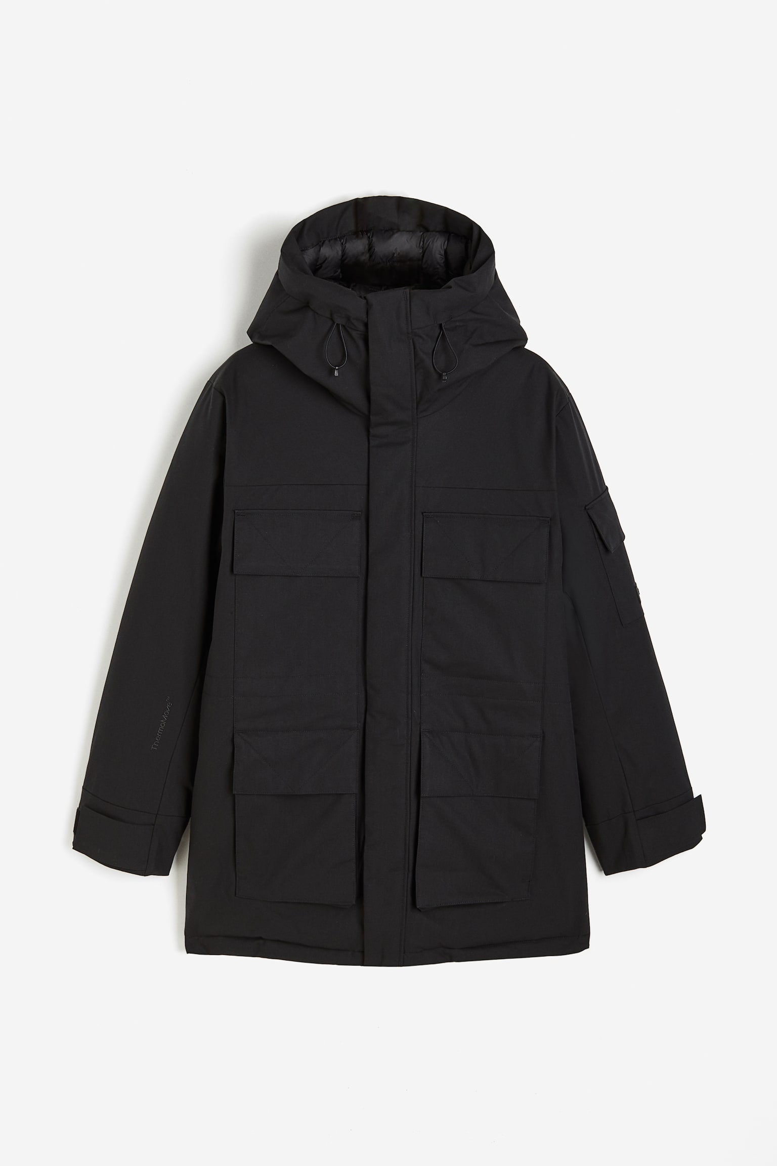 Regular Fit 2-layer insulated parka - Black/Dark grey - 2