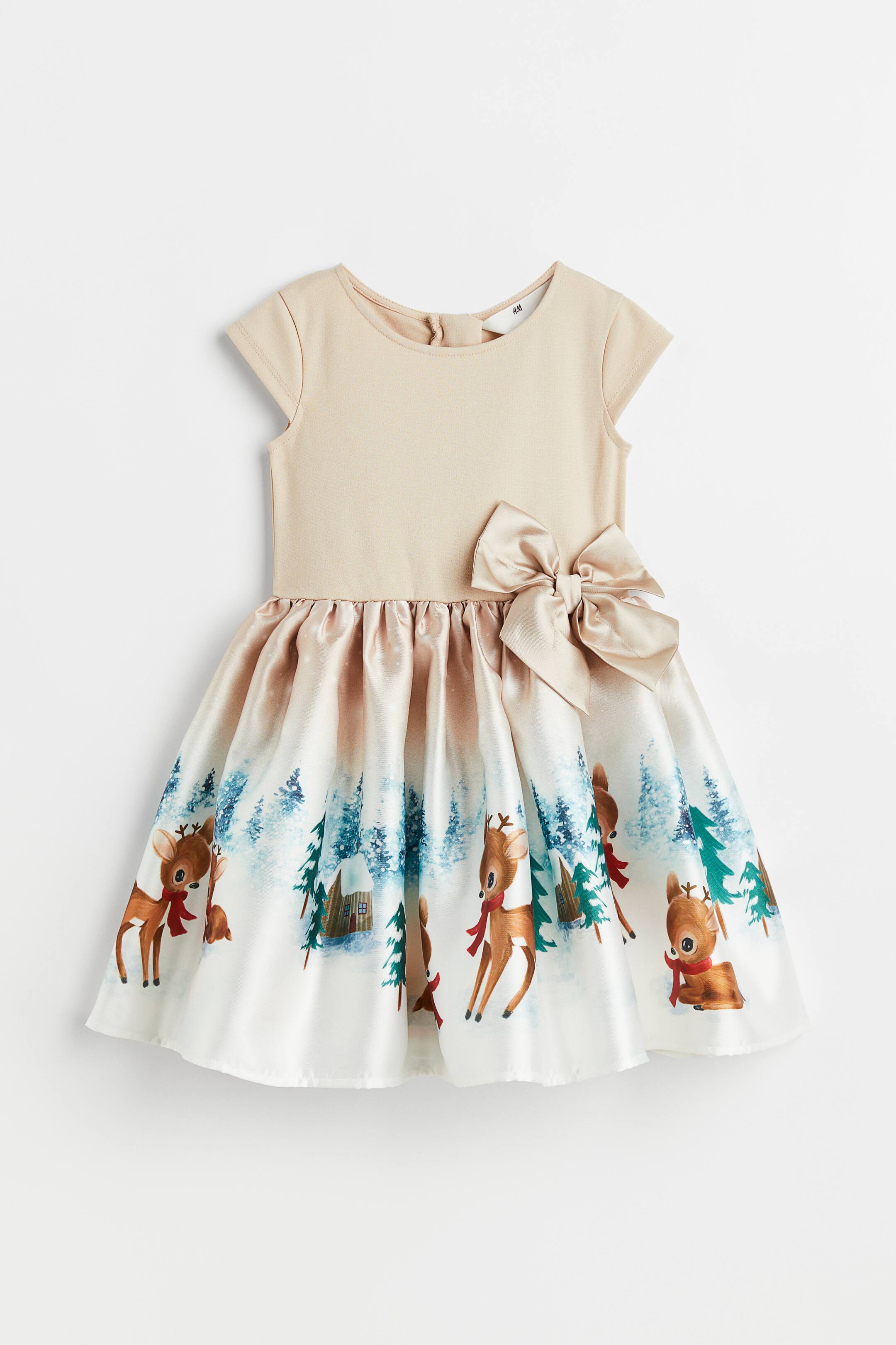 Xem ảnh lớn hơn: Váy với chân váy xoè - Màu be/Hươu - Kids | H&M VN 1