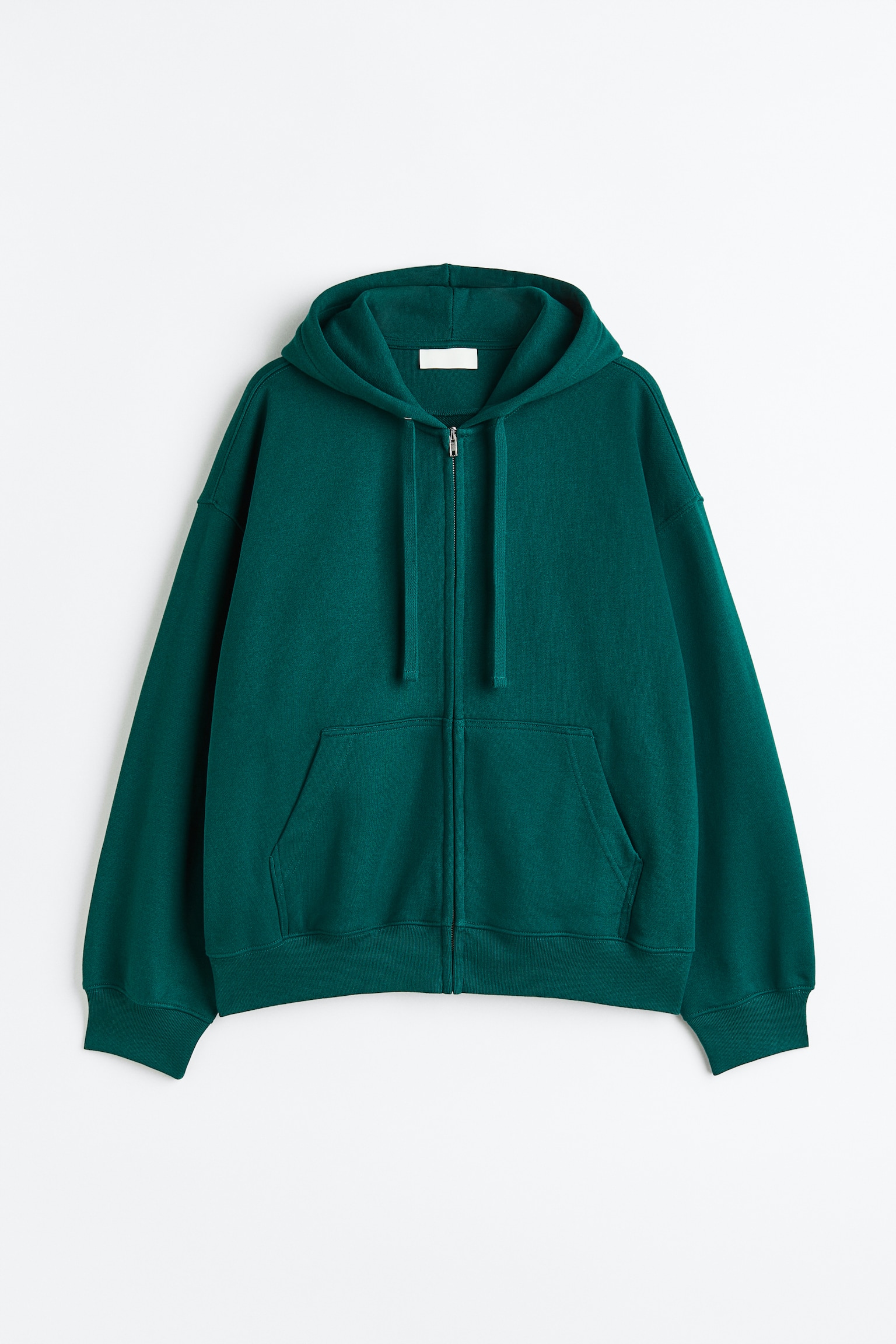 Oversized Fit Cotton Zip UP Hoodie - Forest green/Deep lilac/Off white/Off black/Fern green - 1