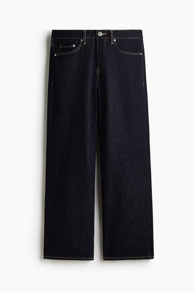 Relaxed Jeans - Dark denim blue/Denim blue/Denim black/Rust brown - 1