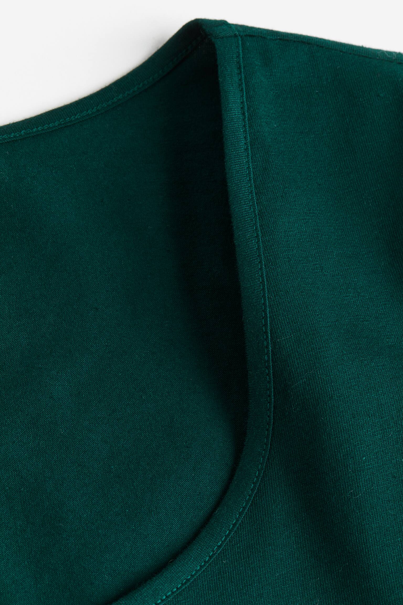 Áo cotton jersey - Màu xanh lá đậm - 2