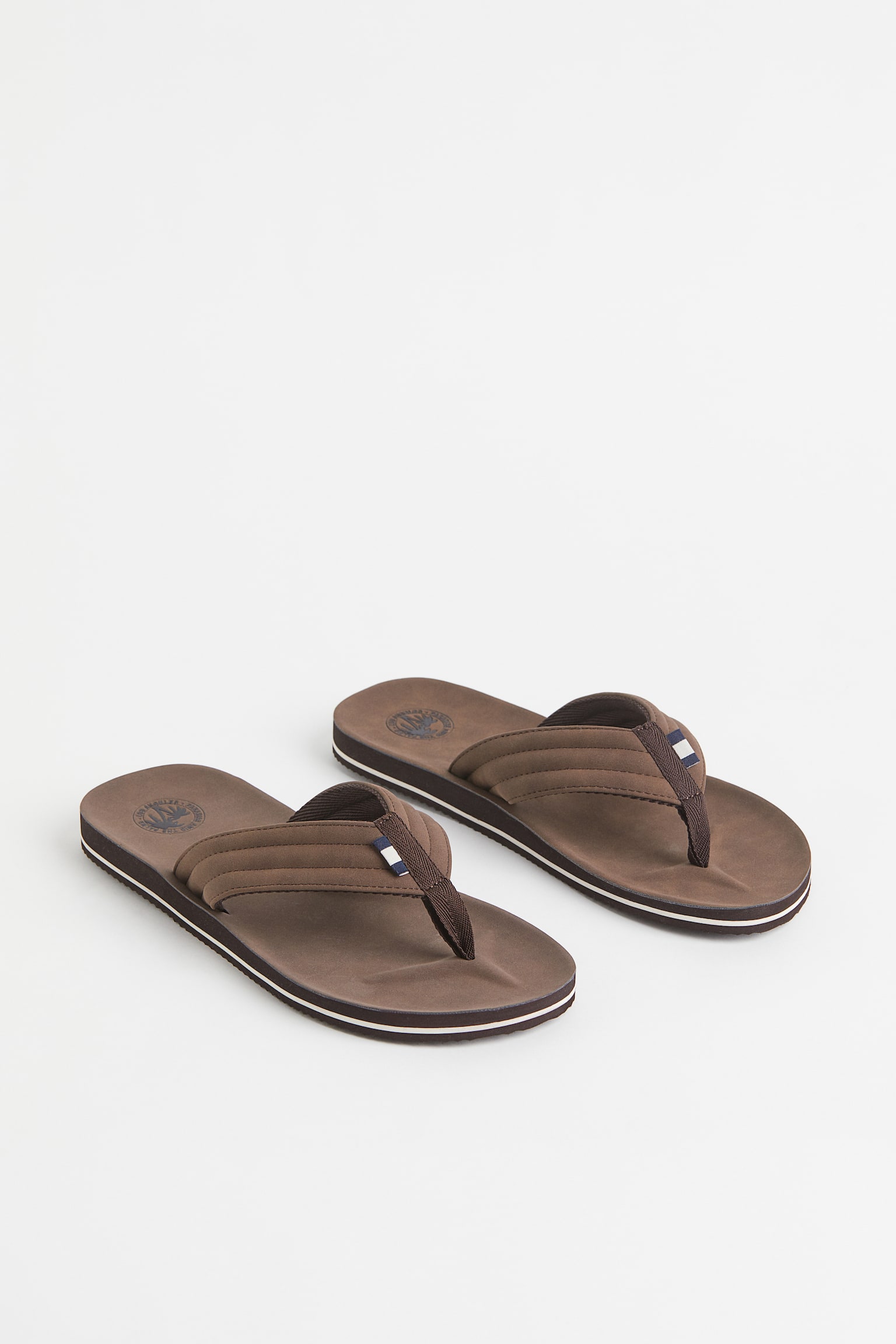 Flip-flops - Brown/Dark beige/Black - 3