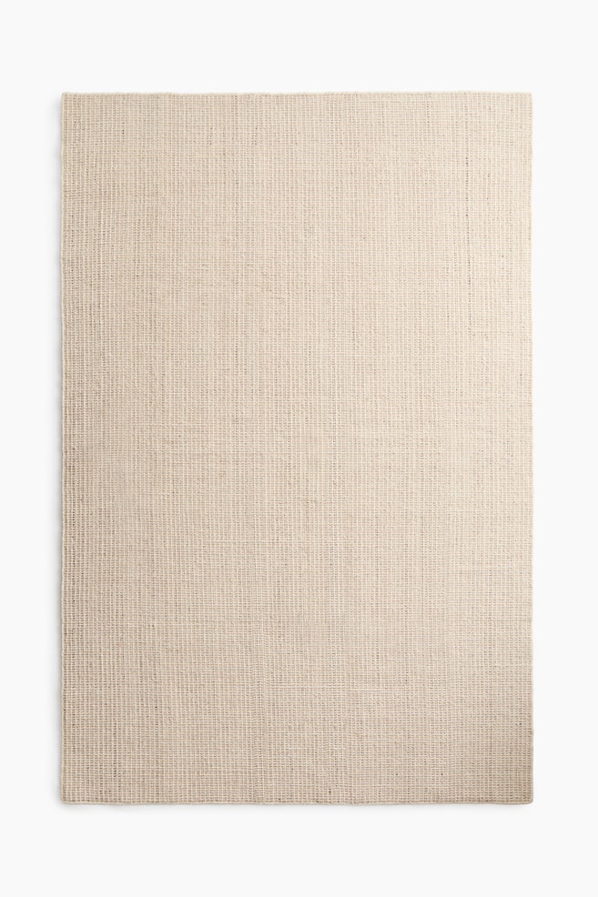 Groot wollen vloerkleed - Beige/Lichtgreige - 1