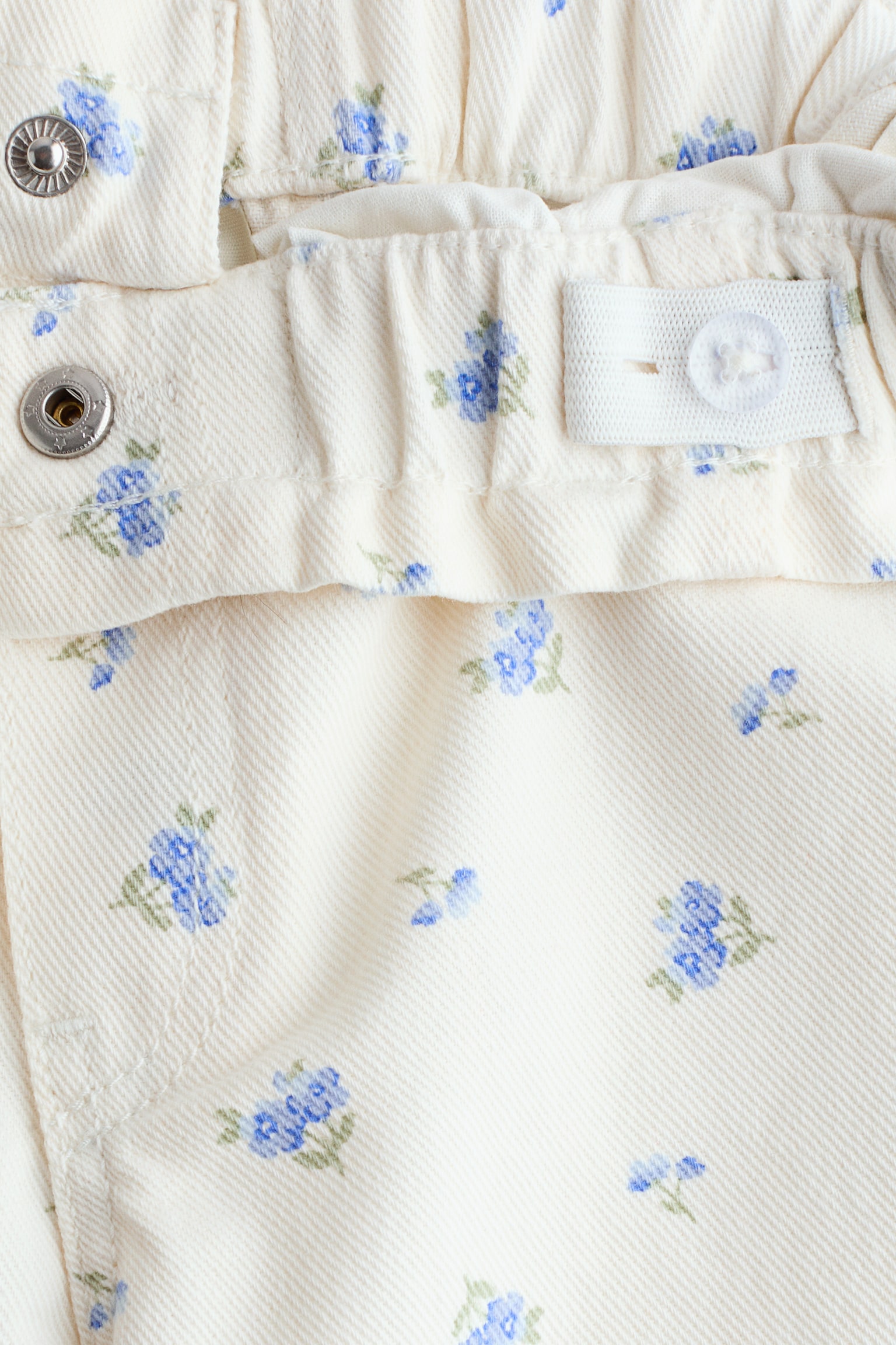 Jean paper bag Wide Leg - Blanc/bleu/fleuri/Beige clair/fleuri/Bleu denim/Gris denim/Blanc/fleuri/Bleu denim/Rose clair/cerises/Bleu denim clair/Bleu denim/Rose clair/Rose clair/Beige clair/fleuri - 2
