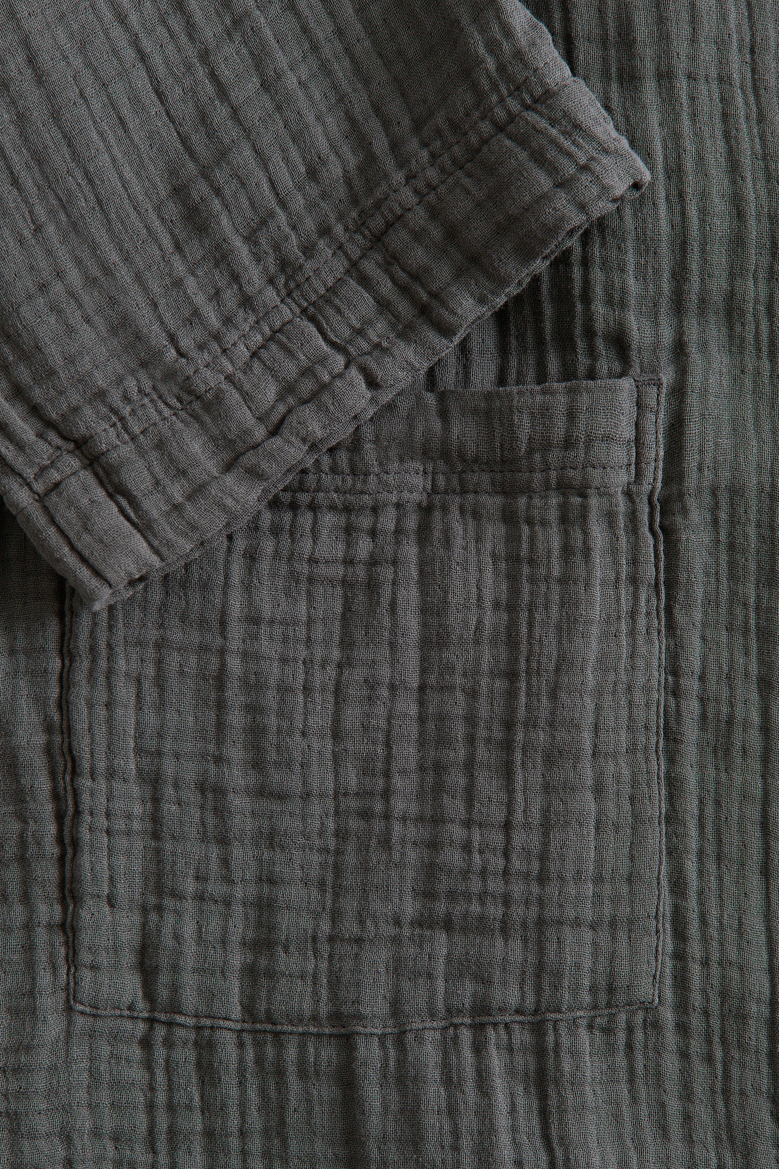 Muslin dressing gown - Anthracite grey/Old rose/Light khaki green/Light mole/Light blue/Beige/White - 3