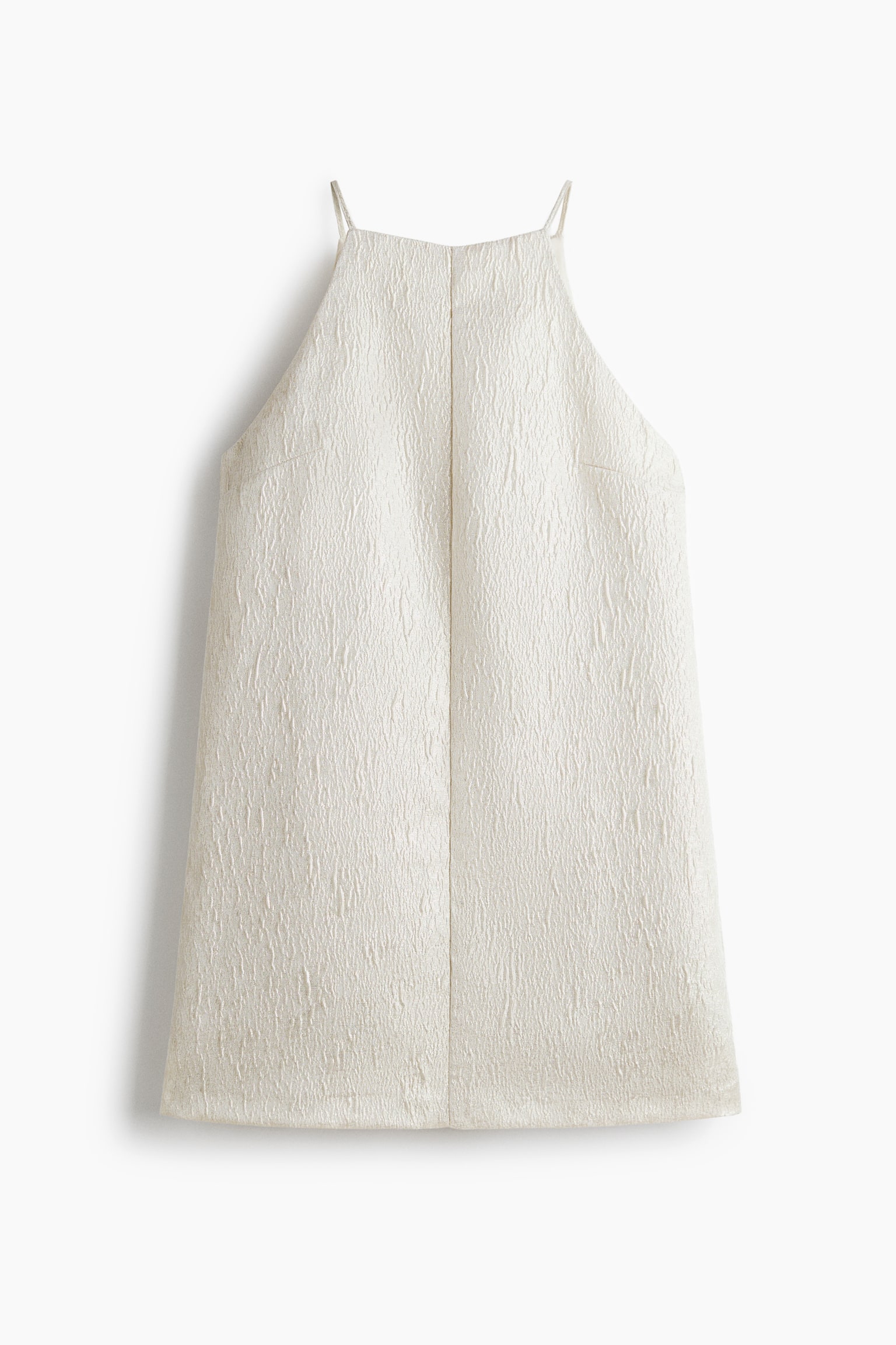 Textured Mini Dress - Light beige/Pale grey - 1