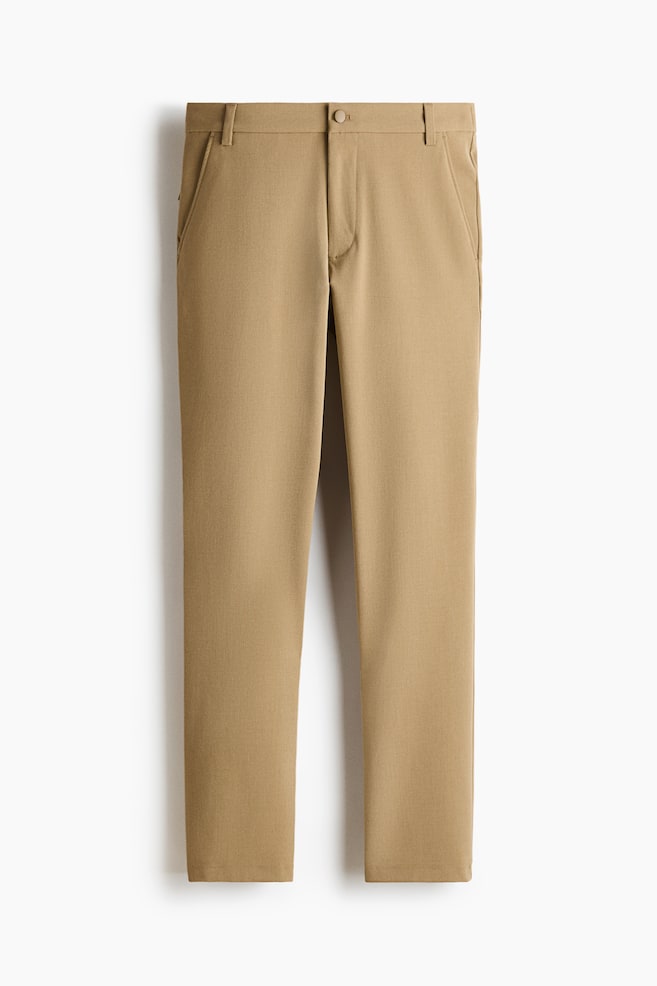 Chino met 4-waystretch Slim Fit - Beige/Marineblauw - 1