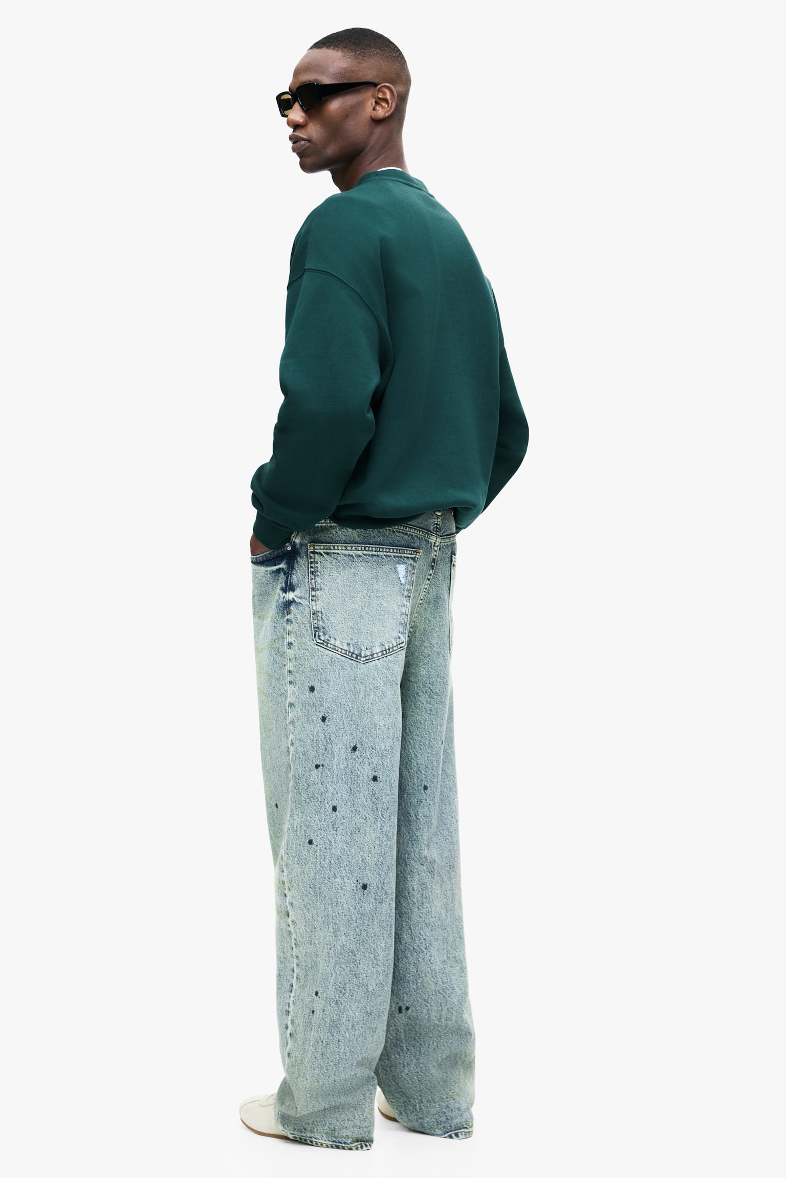 Áo nỉ in hình Oversized Fit - Màu xanh lá đậm/Keith Haring/Màu be nhạt/Keith Haring/Xanh forest/Vincent van Gogh/Màu đen/Cypress Hill - 6