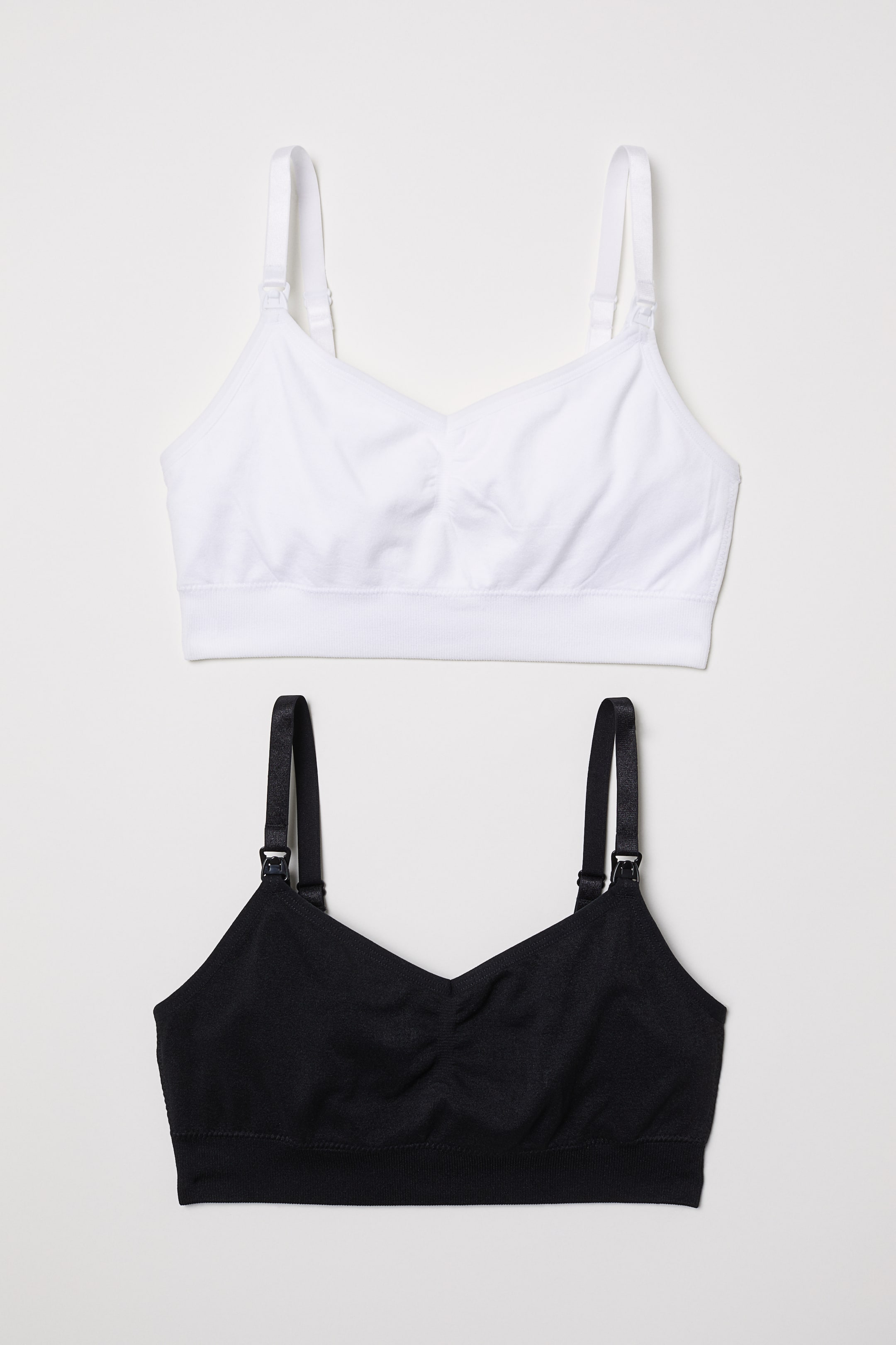 MAMA 2pack Nursing Bras Black/white Ladies H&M US