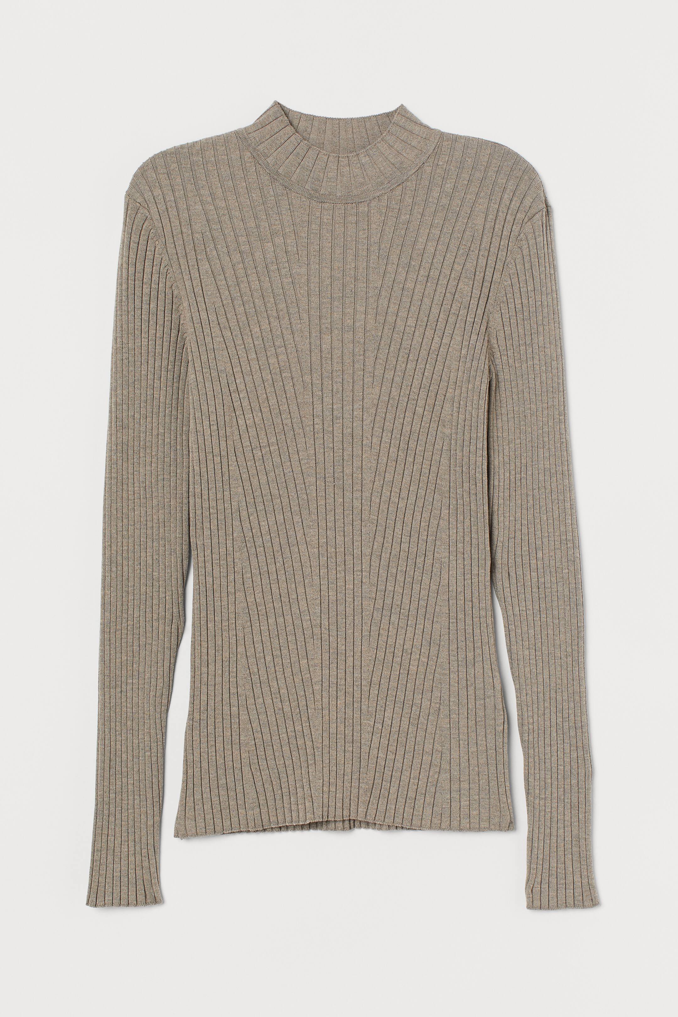 Visualizza immagine più grande: Pullover in maglia a coste - Greige - DONNA | H&M IT 1