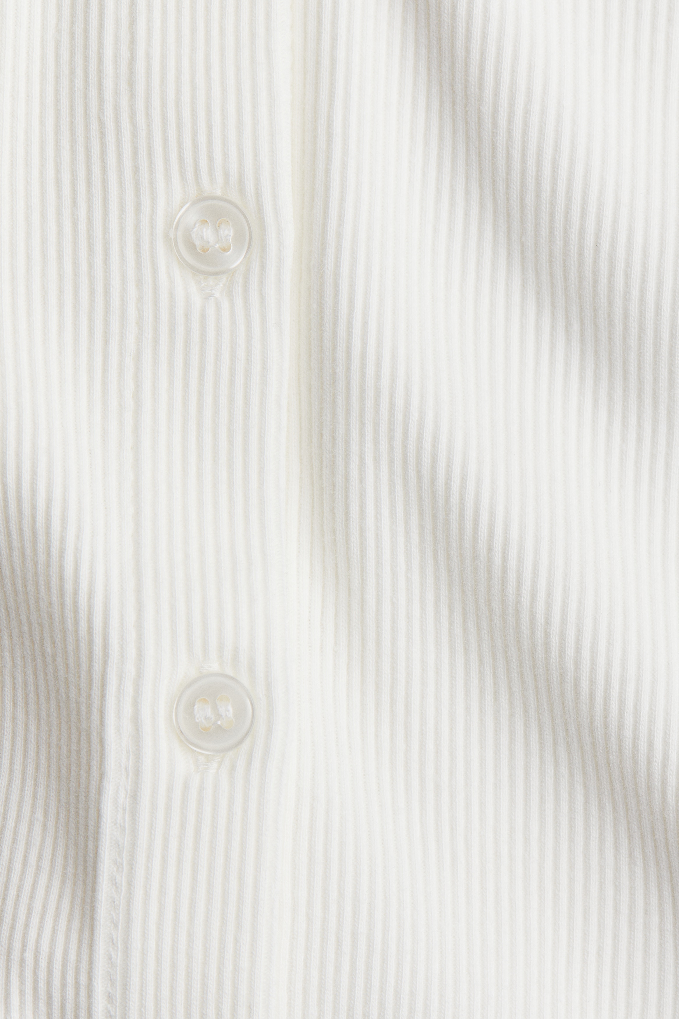 Ribbed button-front top